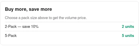 Volume pack