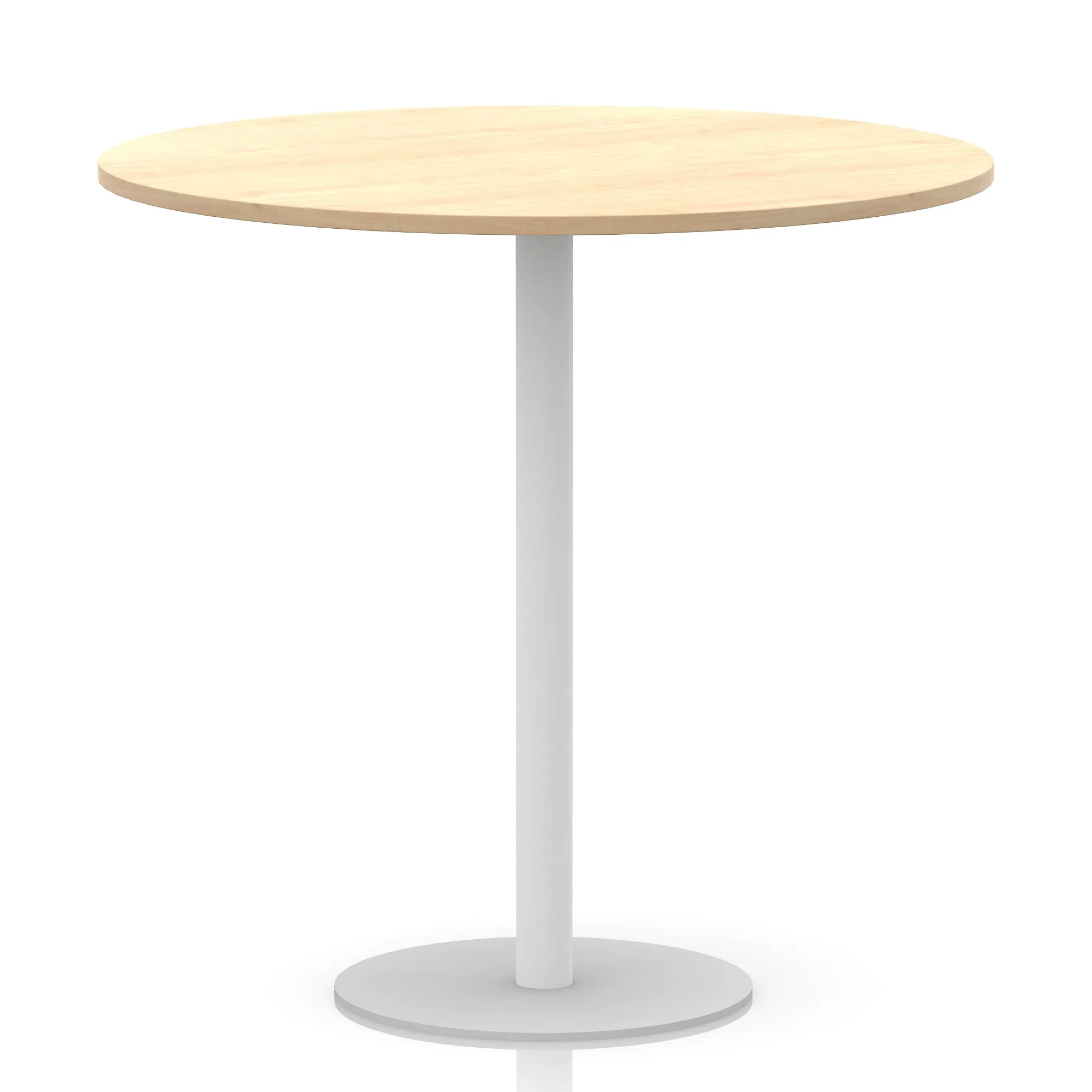 Italia Round Poseur Table White Leg