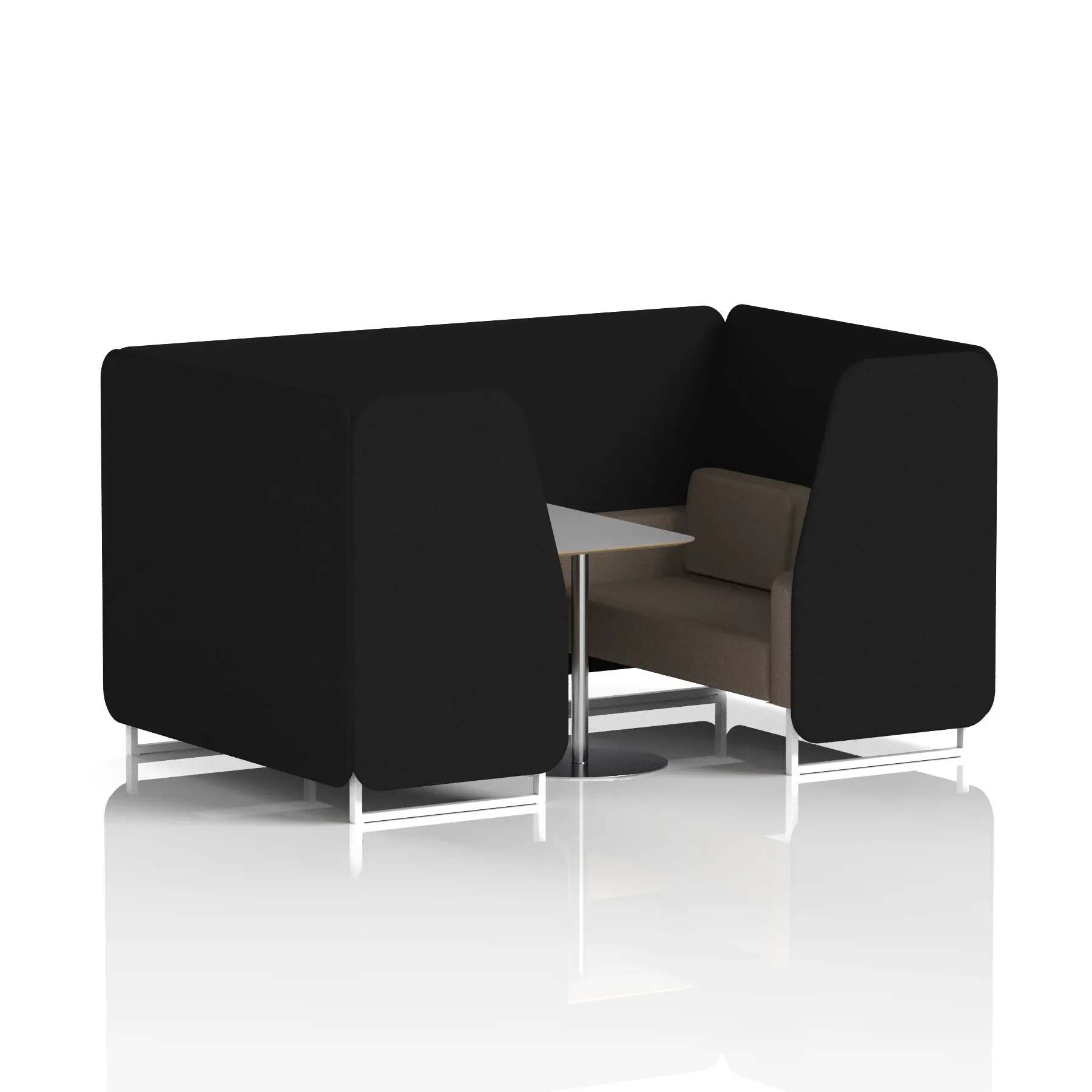 Brixworth Booth With Grey Table In Two Tone