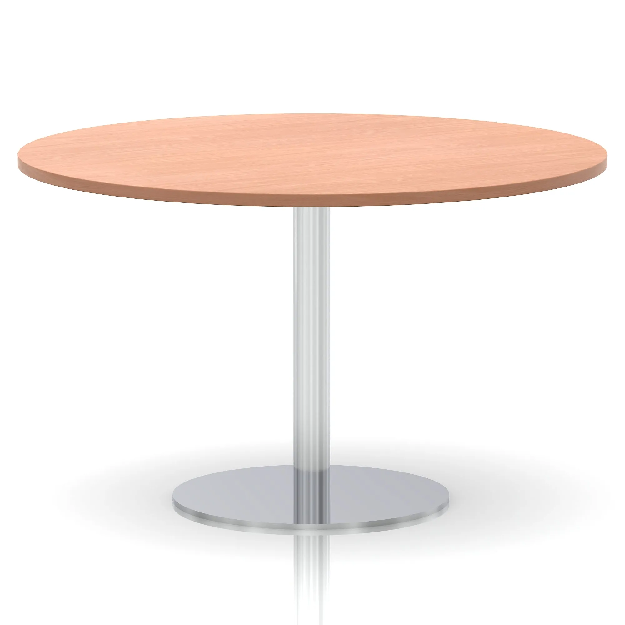 Italia Round Poseur Table Silver Leg