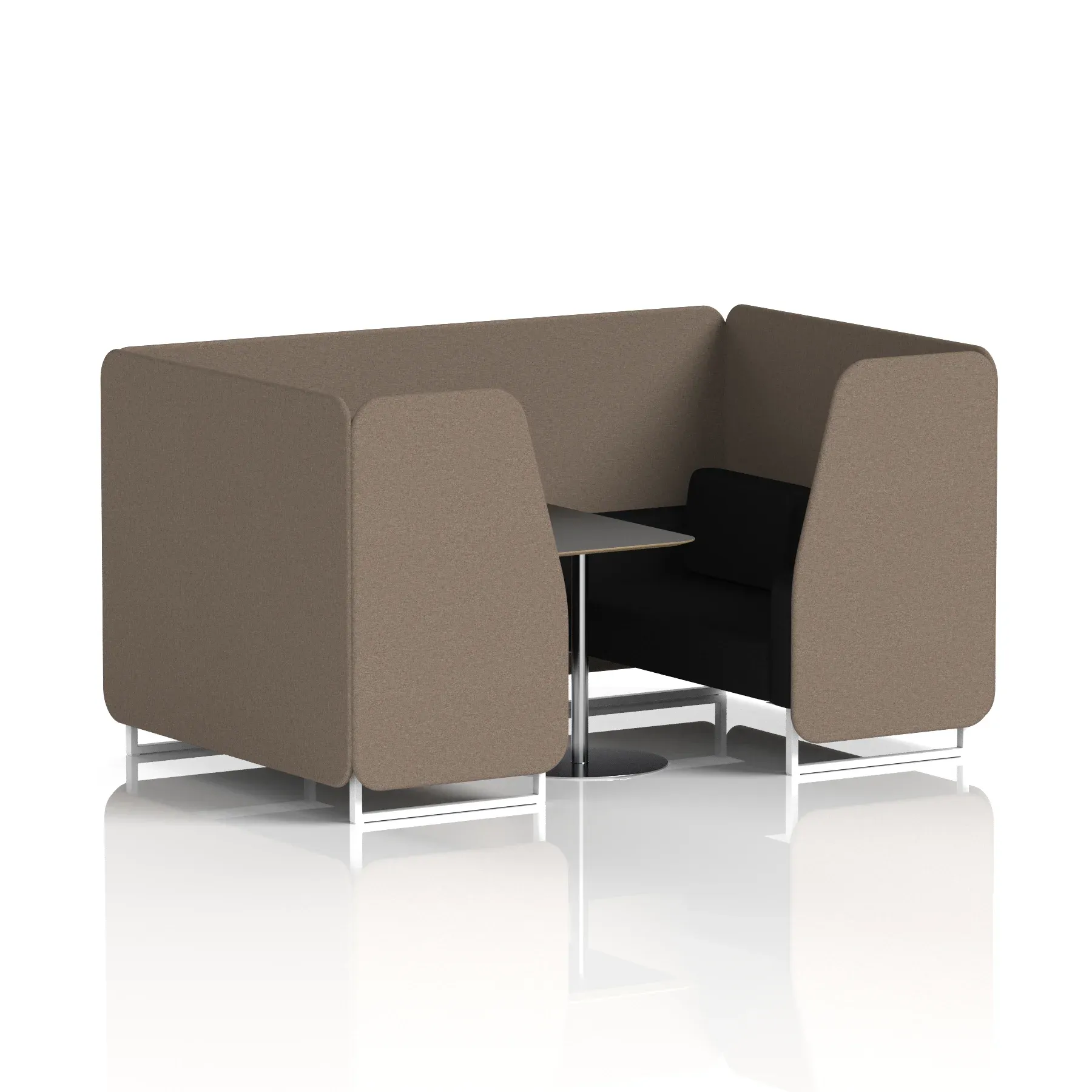 Brixworth Booth With Black Table In Two Tone