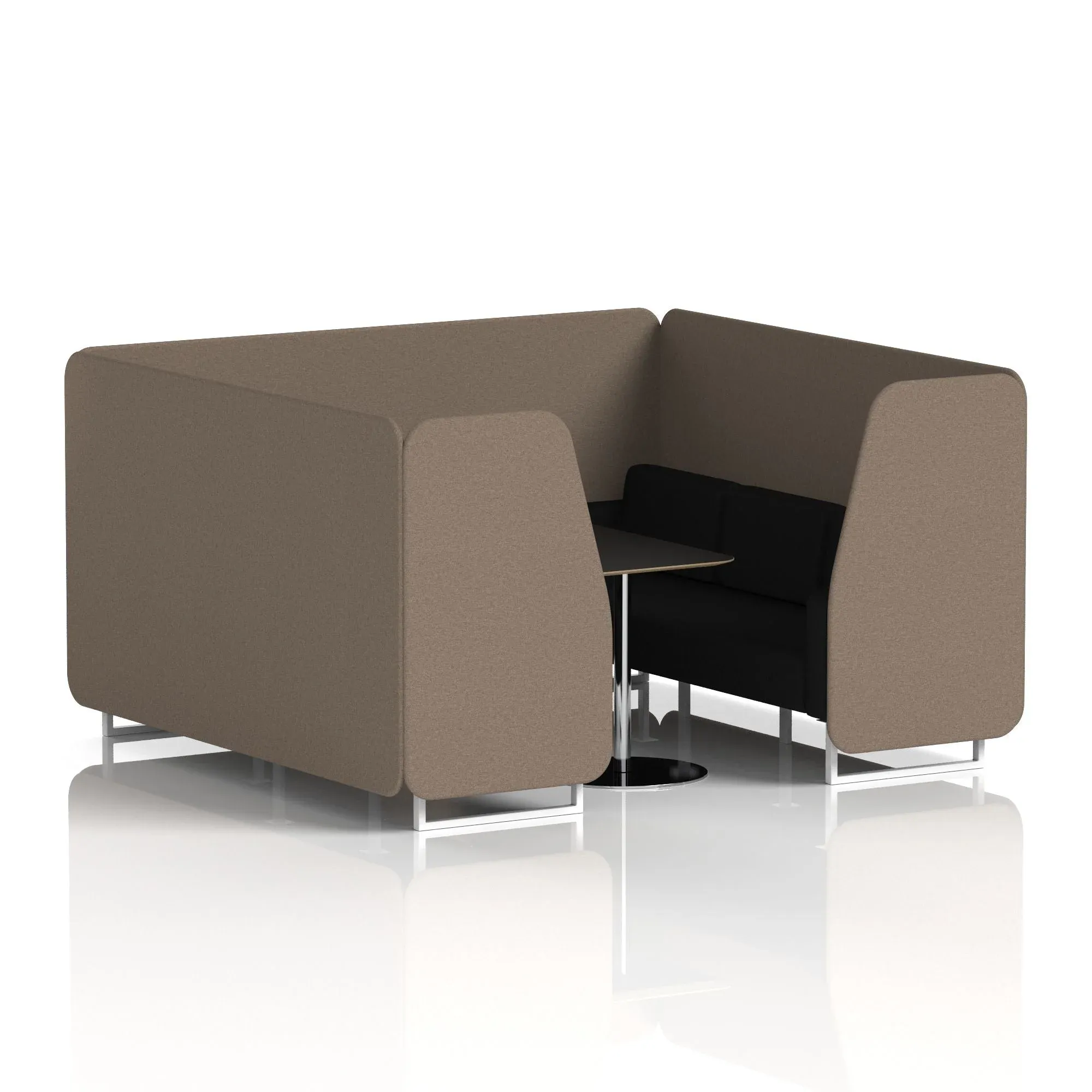 Brixworth Booth With Black Table In Two Tone