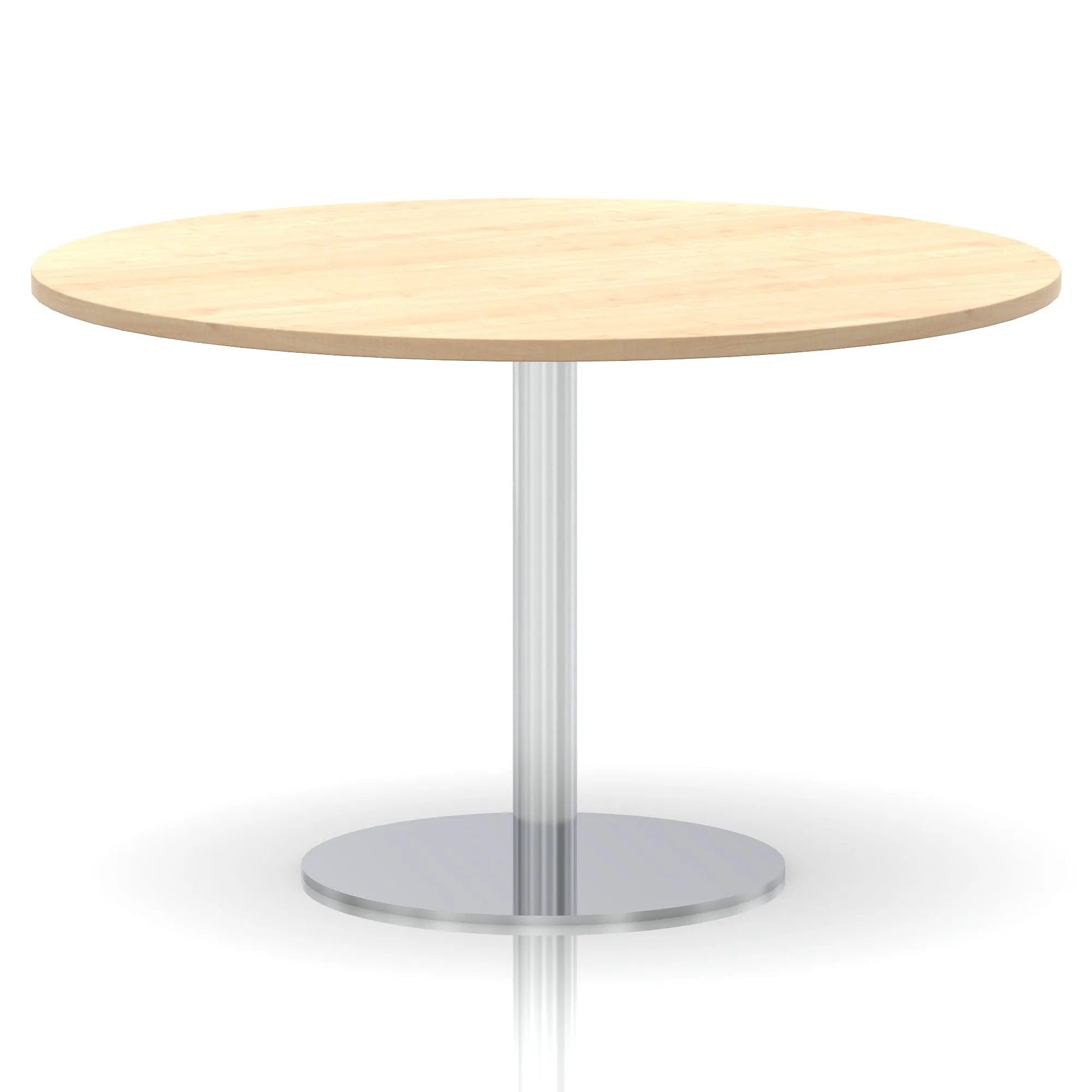 Italia Round Poseur Table Silver Leg