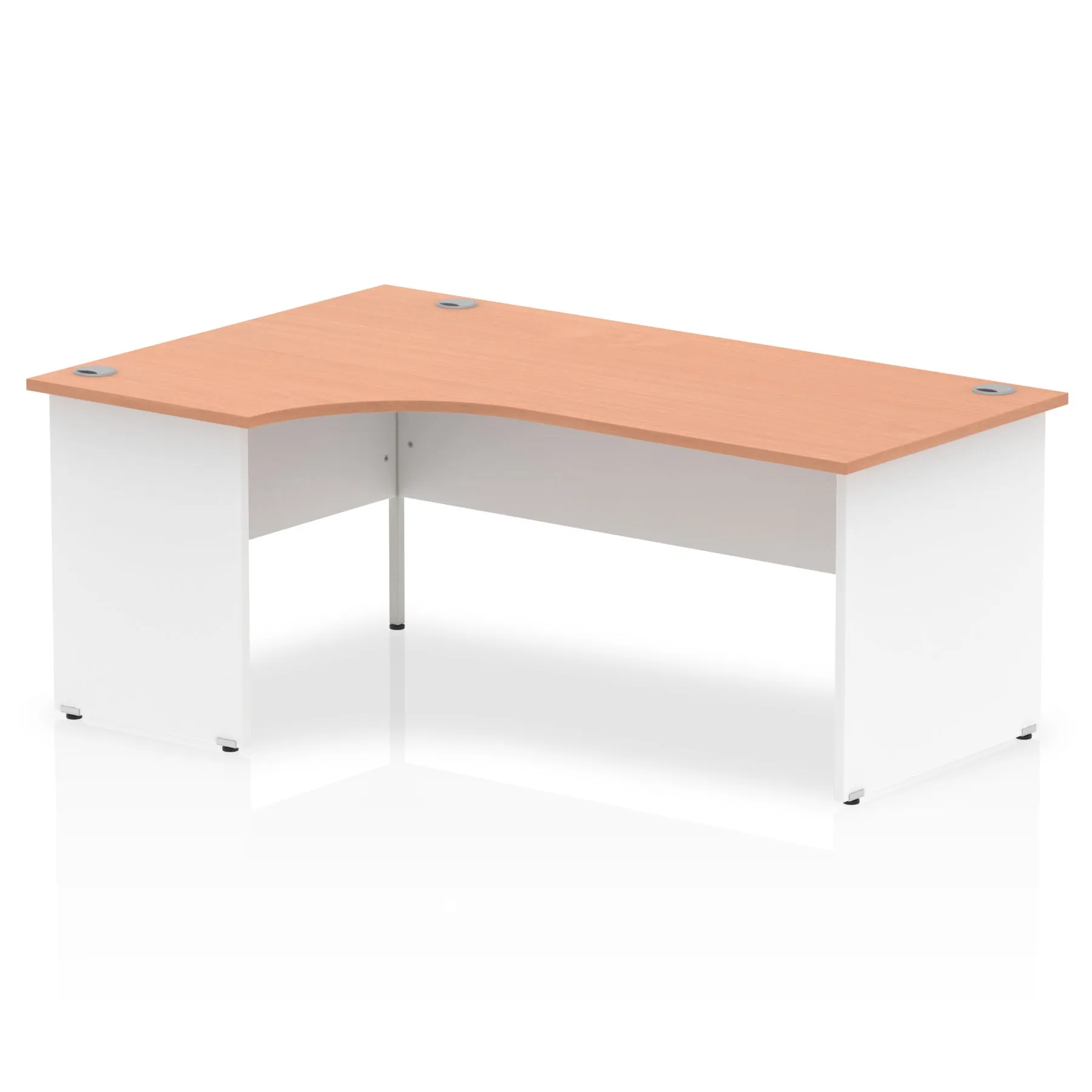 OE - Impulse 1800mm Left Crescent Desk Panel End Leg Two Tone