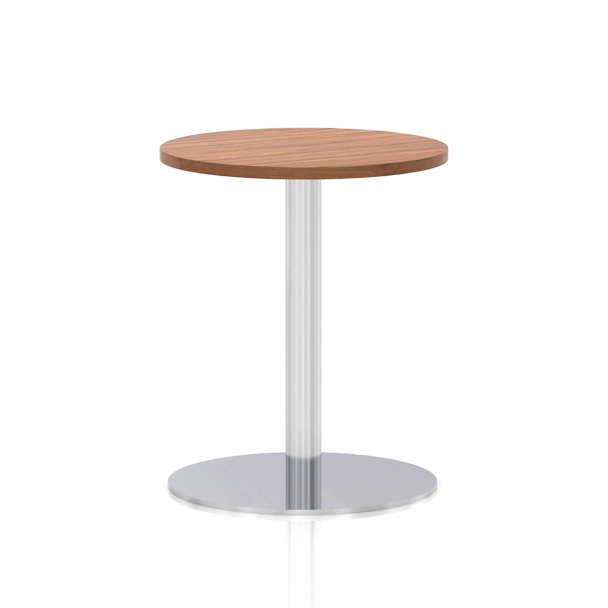 Italia Round Poseur Table Silver Leg