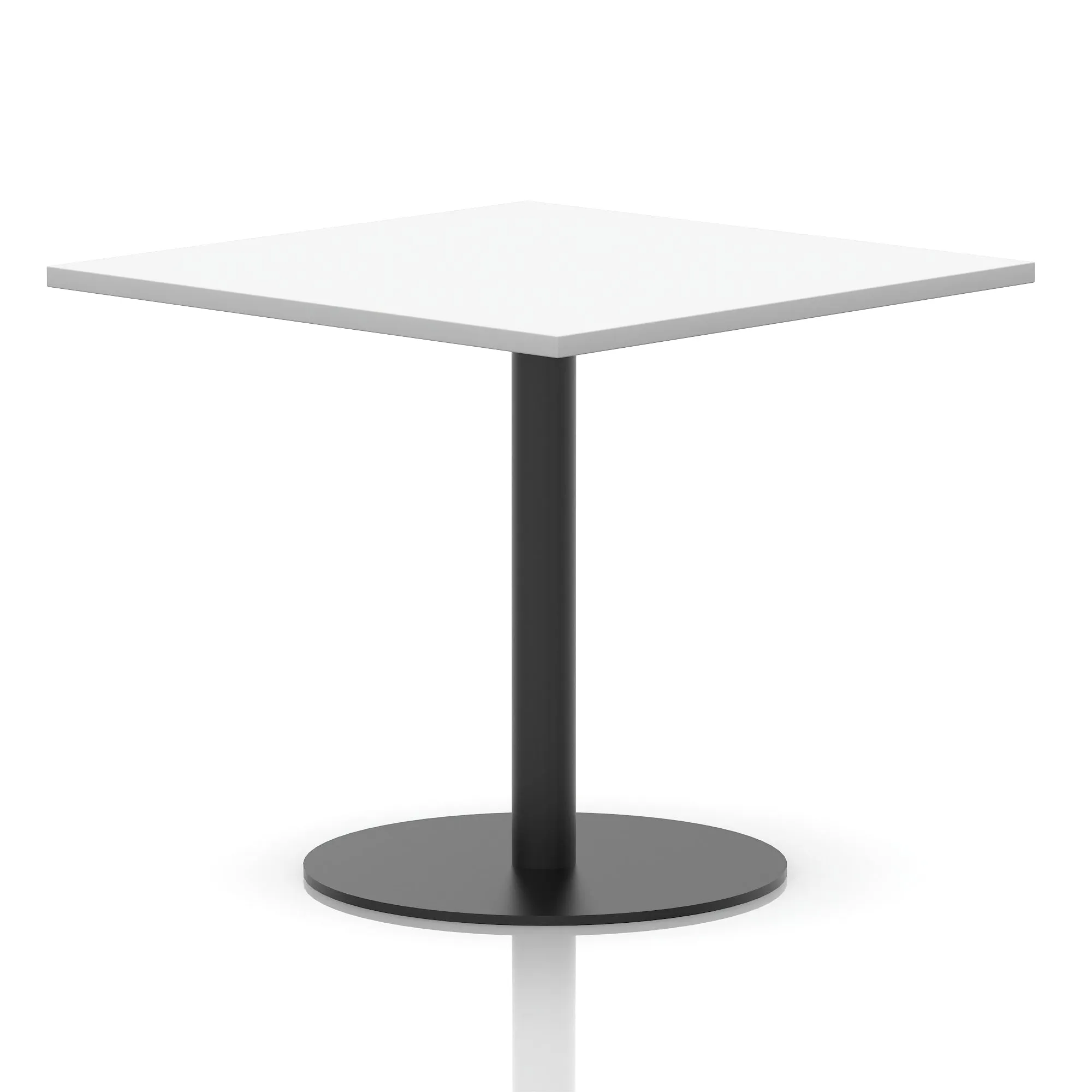 Italia Square Poseur Table Black Leg