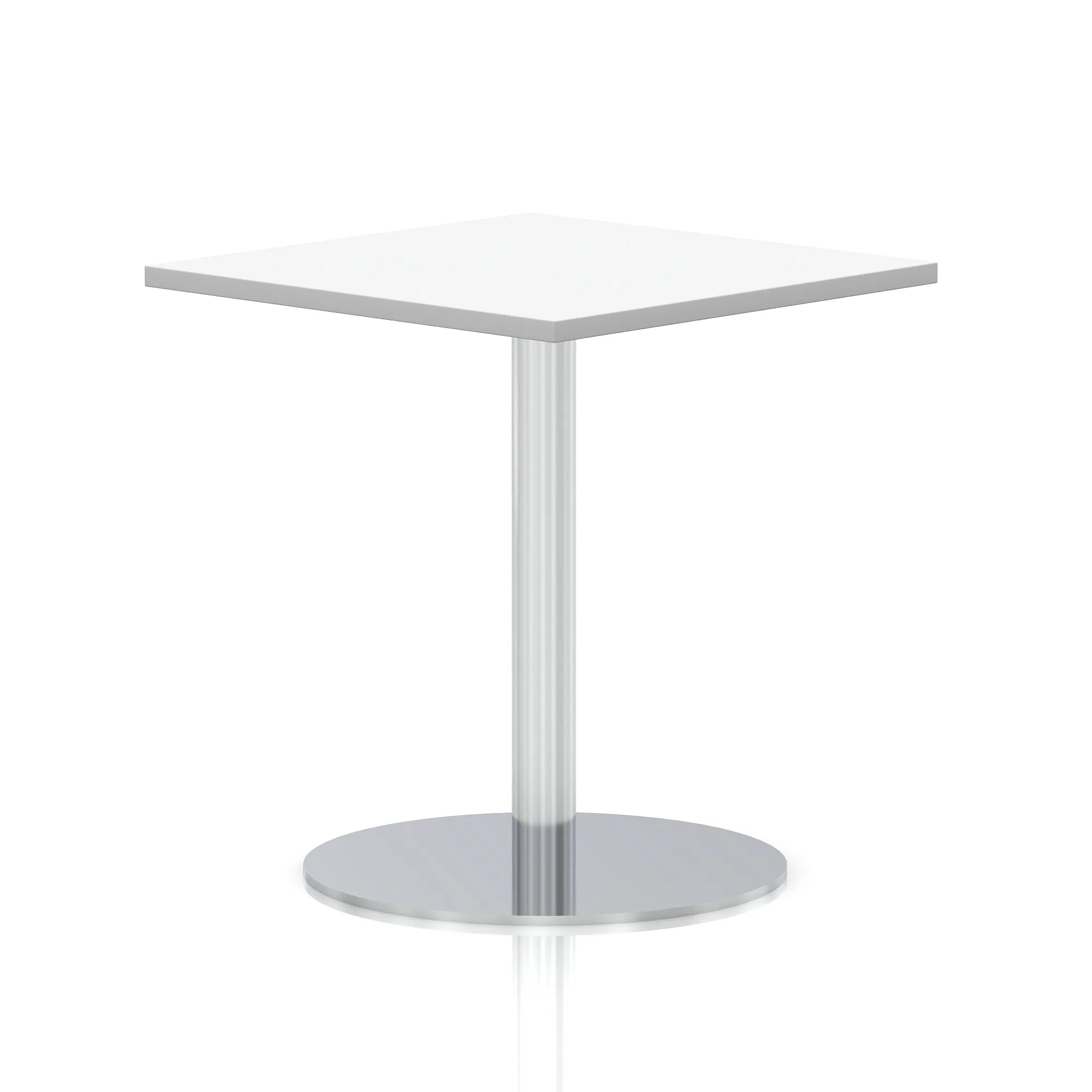 Italia Square Poseur Table Silver Leg
