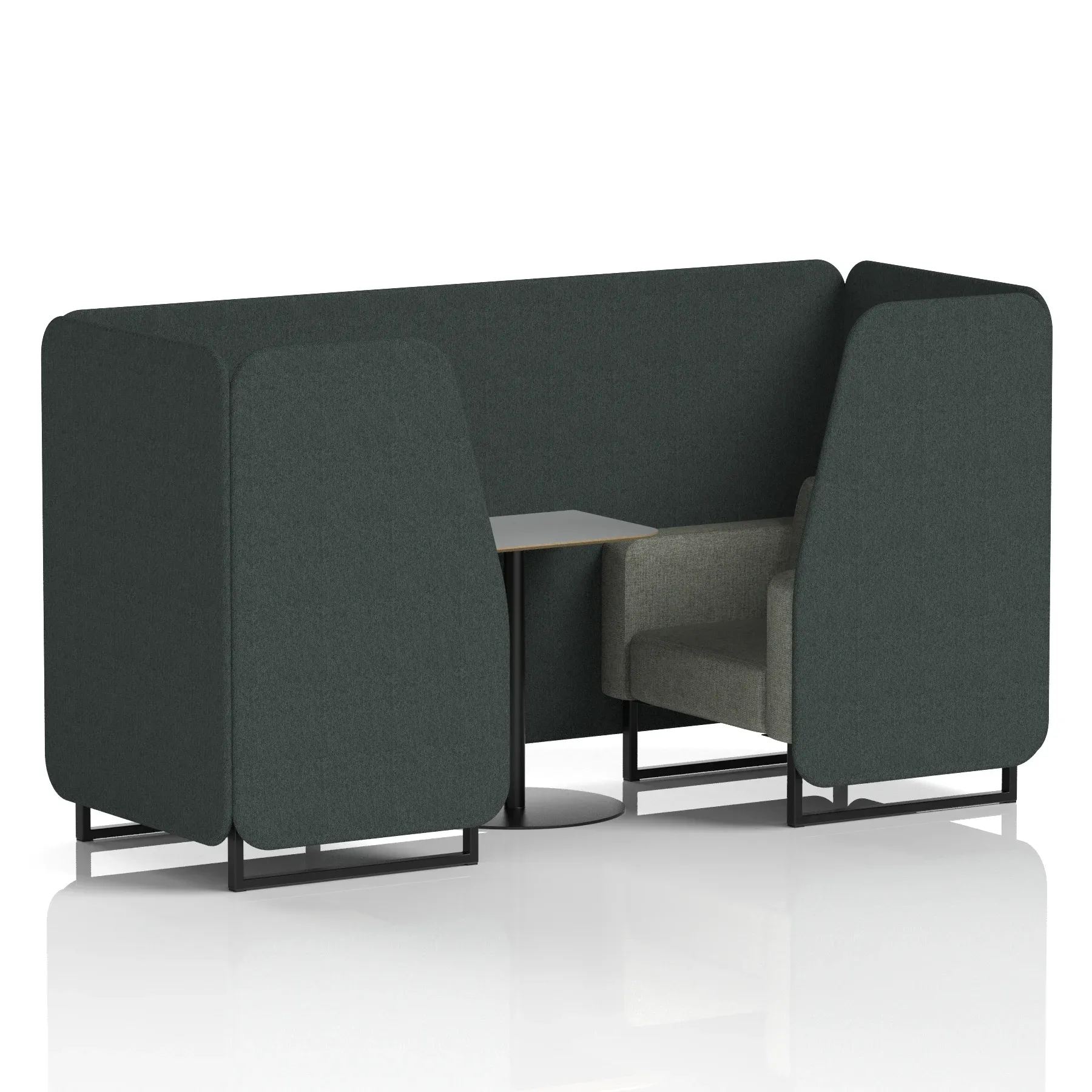 Brixworth Booth With Grey Table In Two Tone