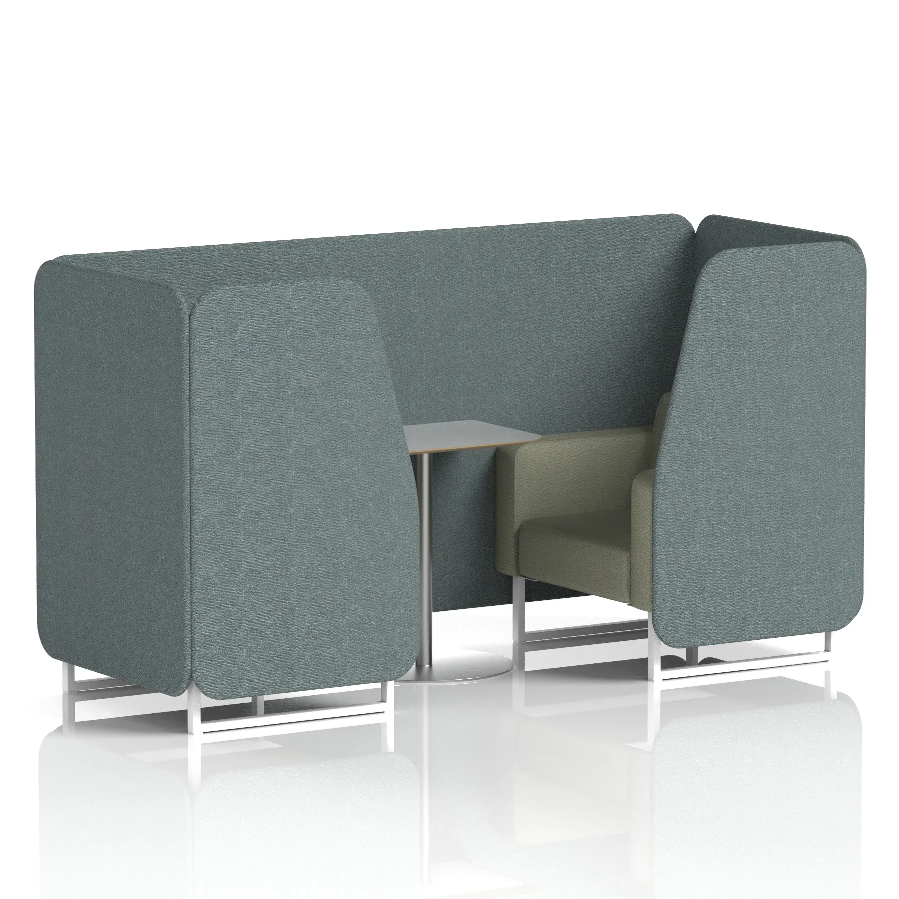 Brixworth Booth With Grey Table In Two Tone