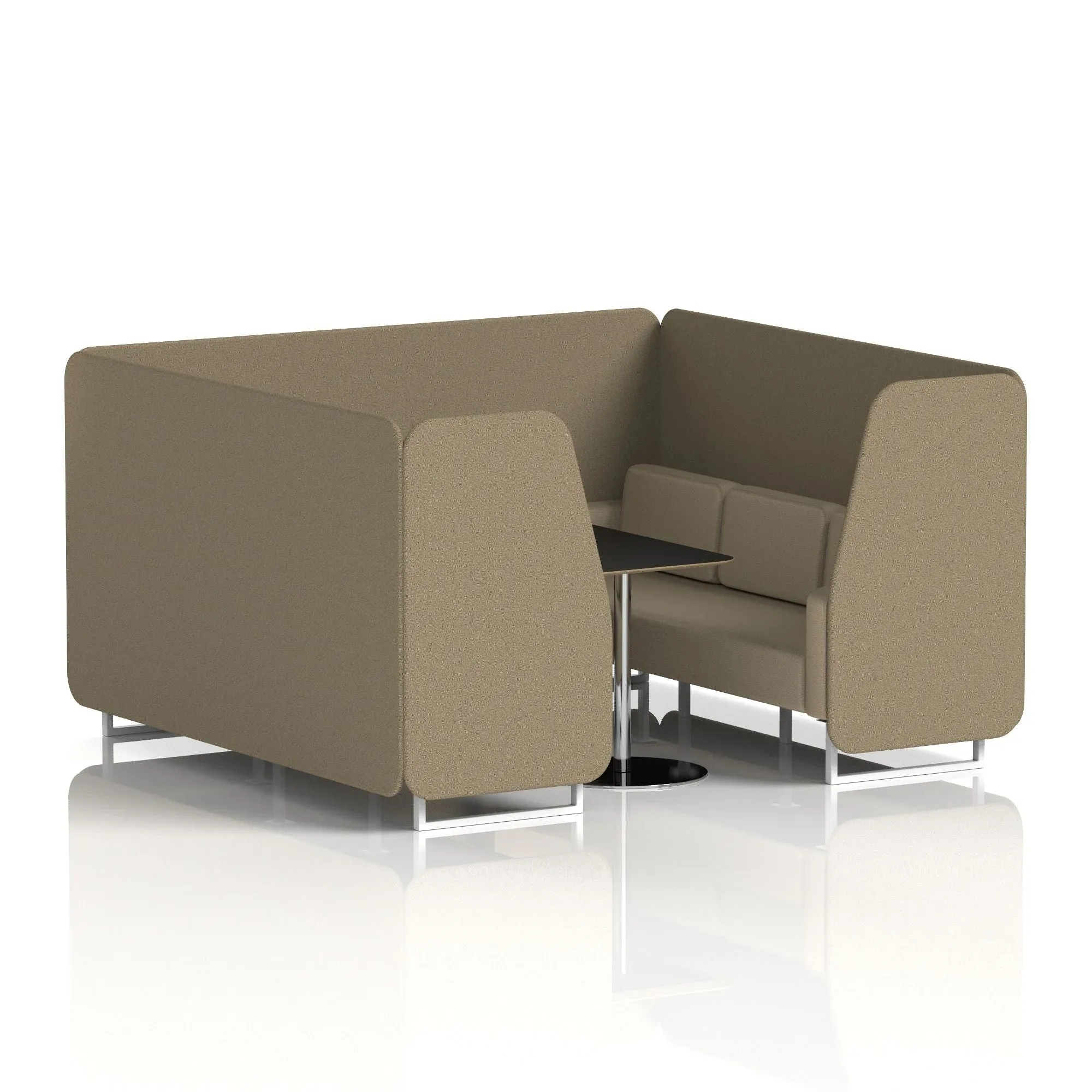 Brixworth Booth With Black Table In Two Tone
