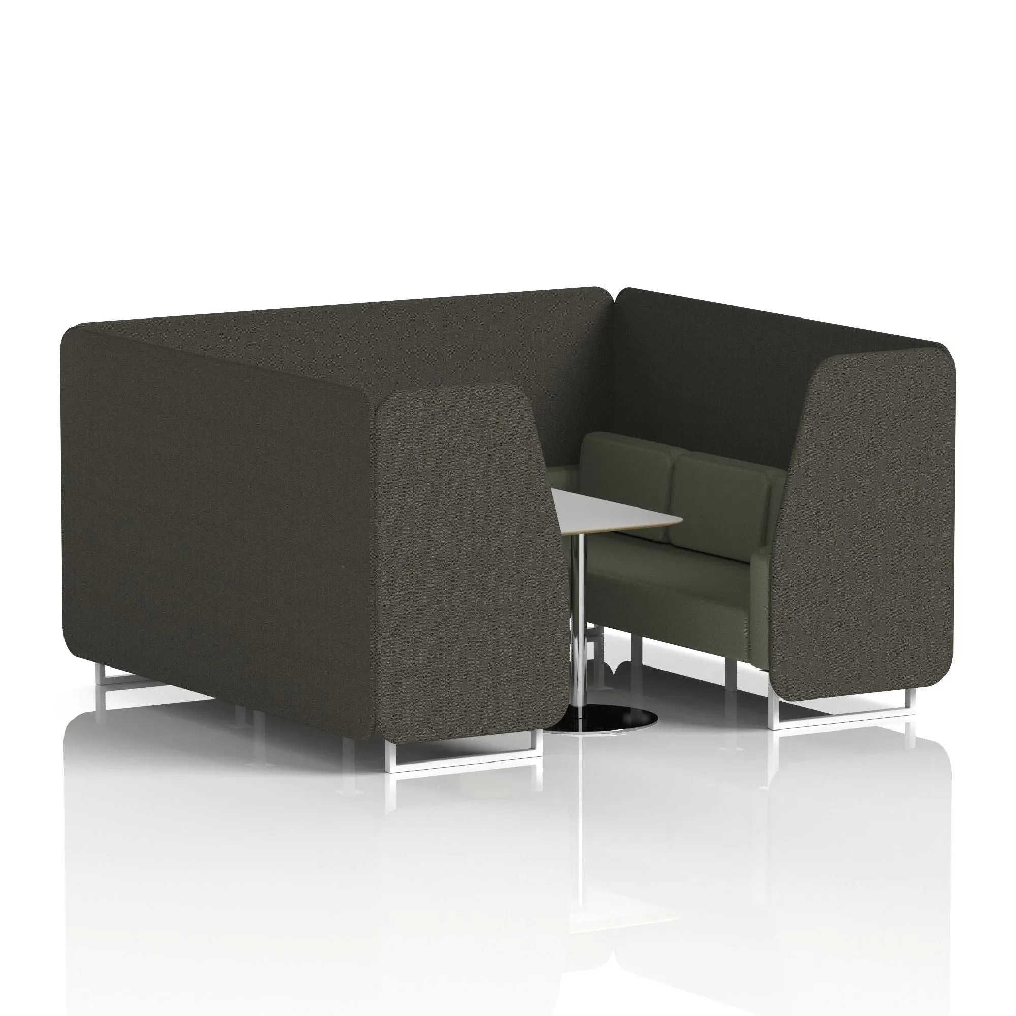 Brixworth Booth With Grey Table In Two Tone