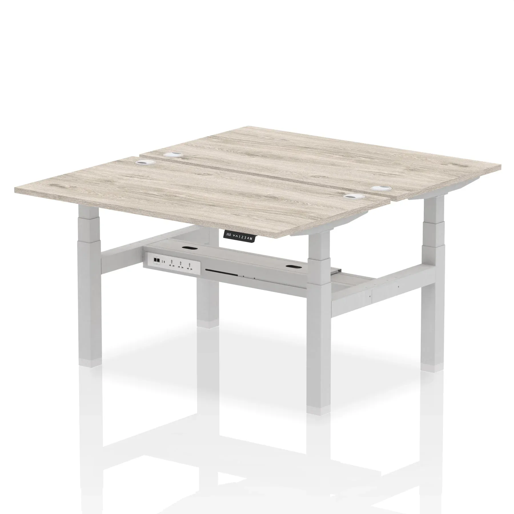 OE - Air Back-to-Back Height Adjustable Bench Desk - 2 Person