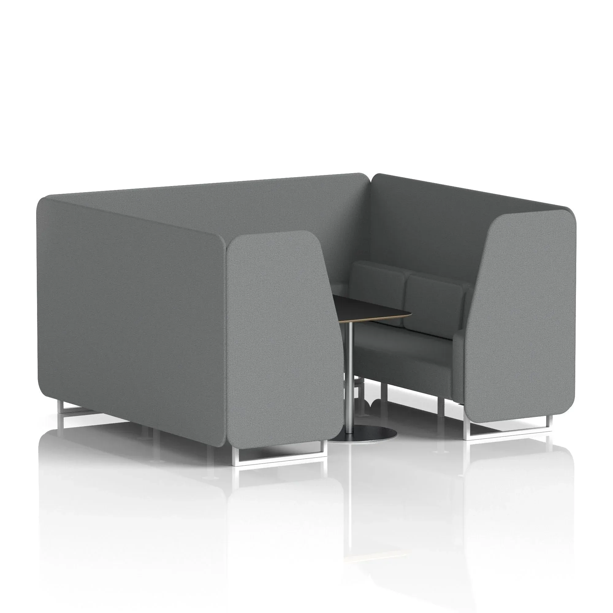 Brixworth Booth With Black Table In Single Tone