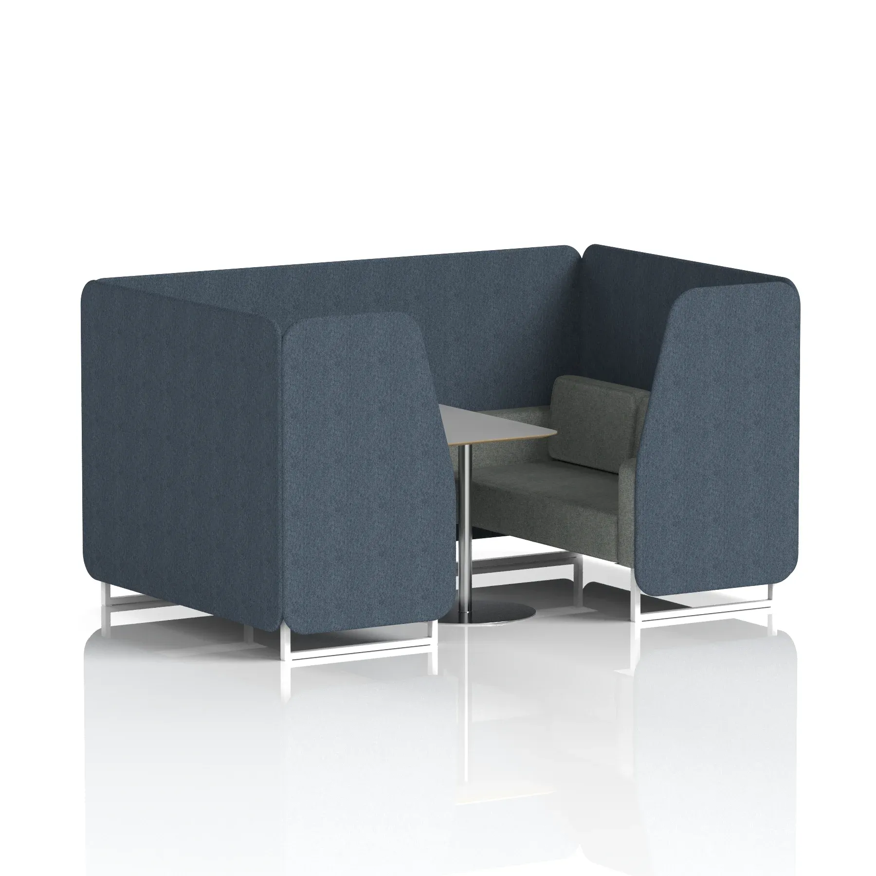 Brixworth Booth With Grey Table In Two Tone