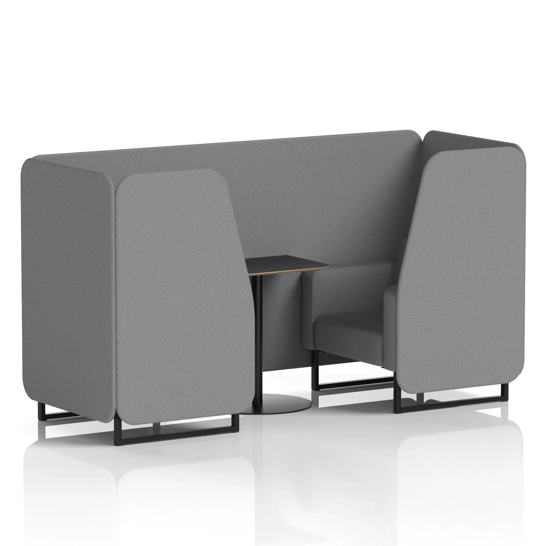 Brixworth Booth With Black Table In Single Tone