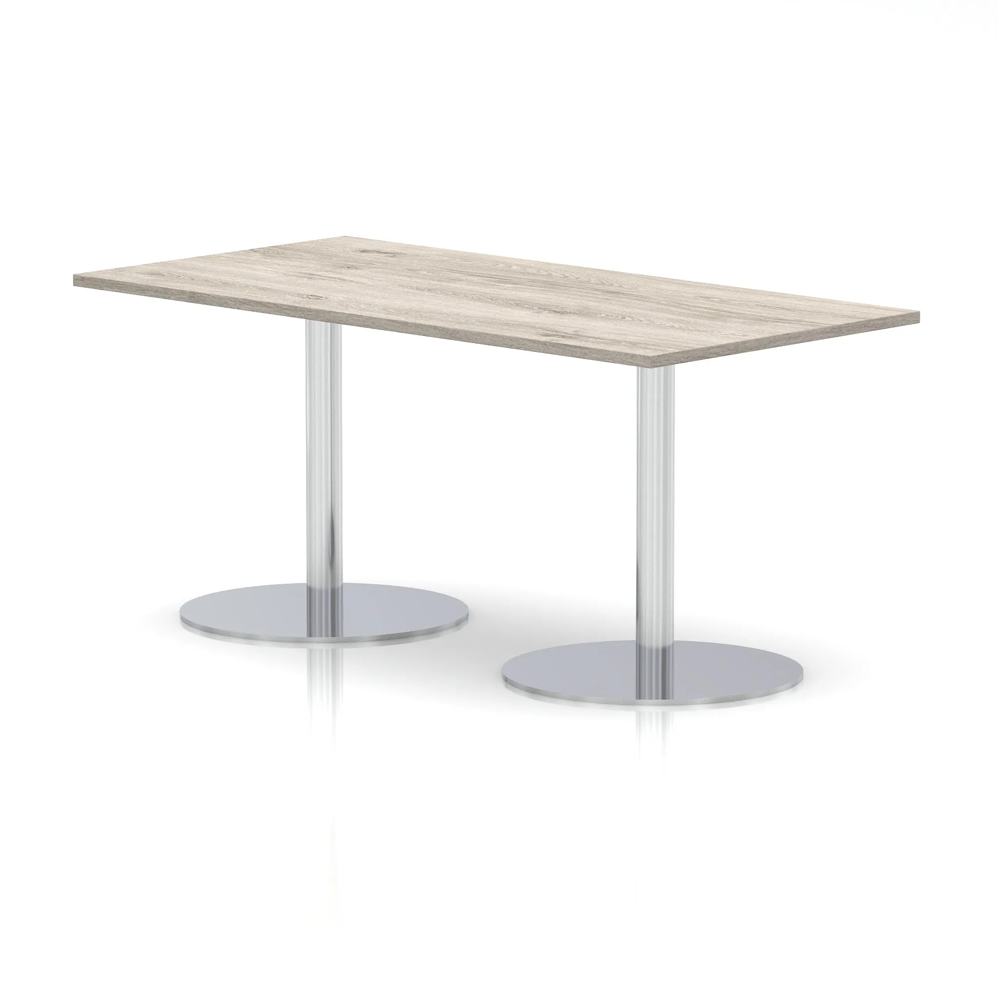 Italia Rectangular Poseur Table Silver Leg