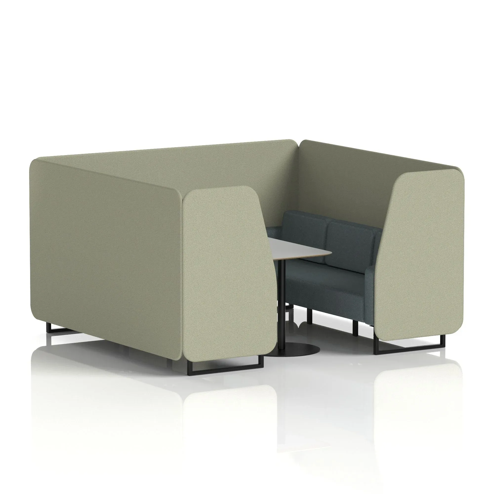Brixworth Booth With Grey Table In Two Tone