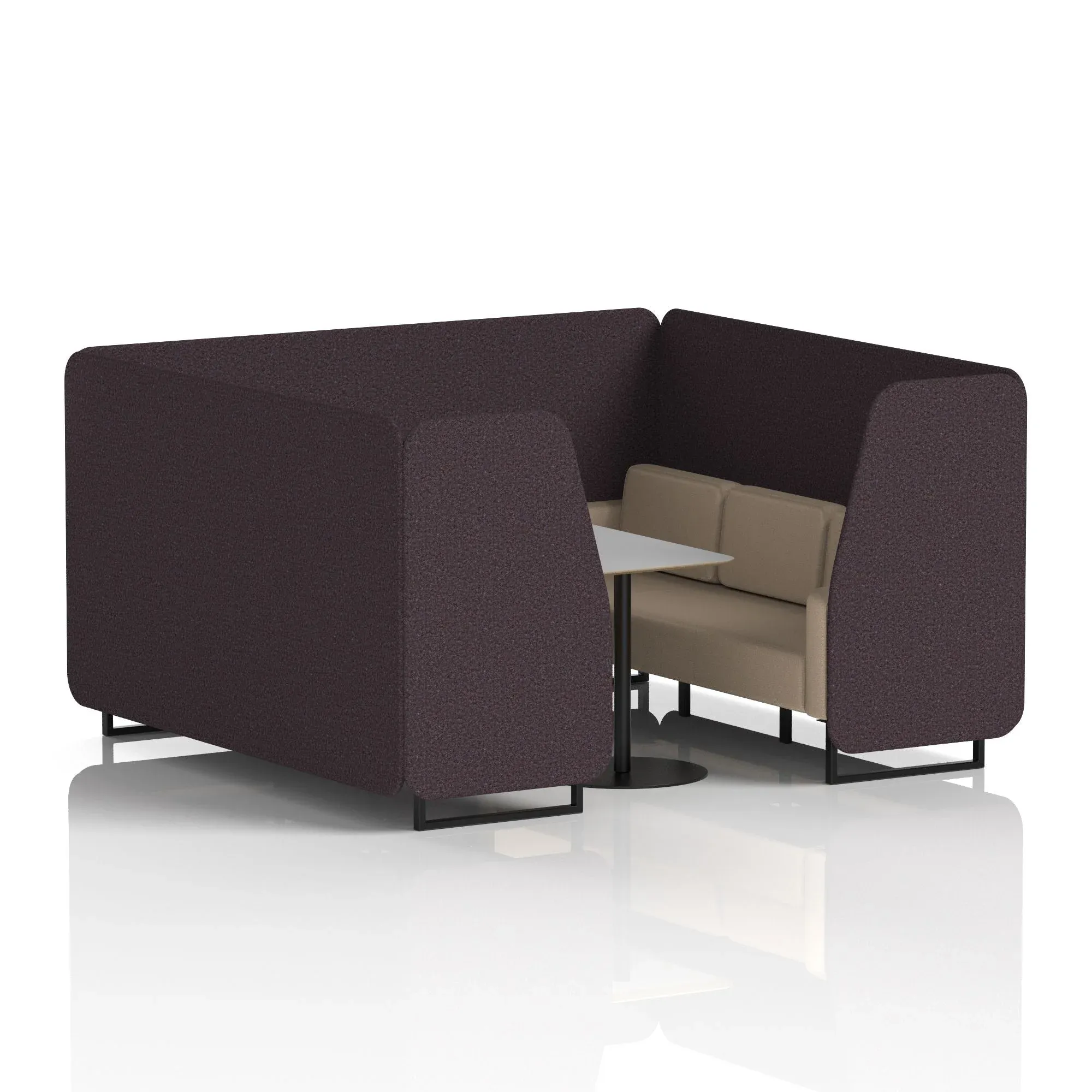 Brixworth Booth With Grey Table In Two Tone