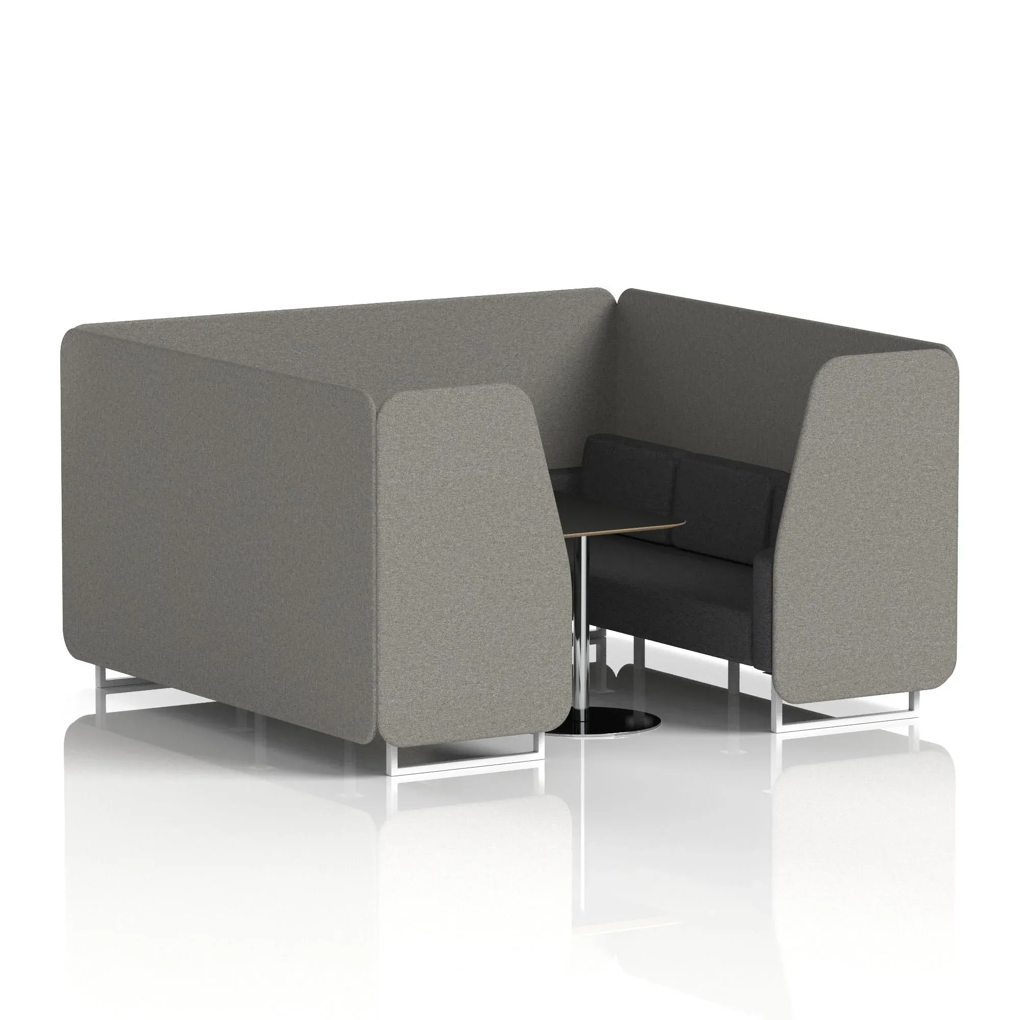 Brixworth Booth With Black Table In Two Tone