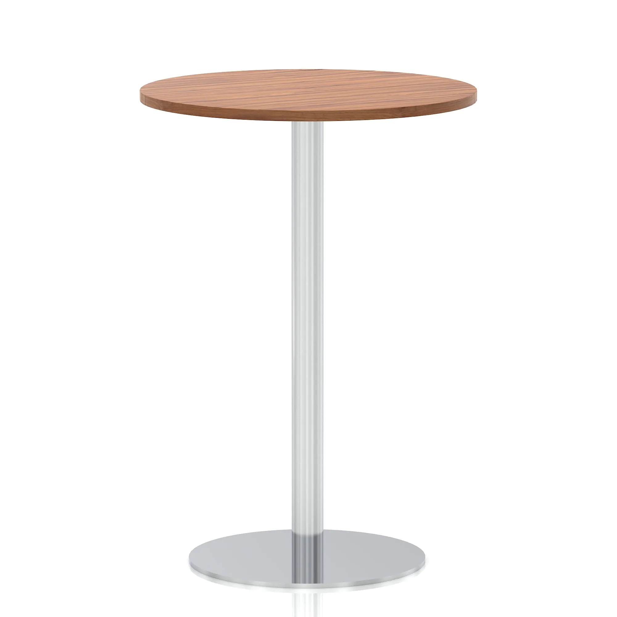 Italia Round Poseur Table Silver Leg