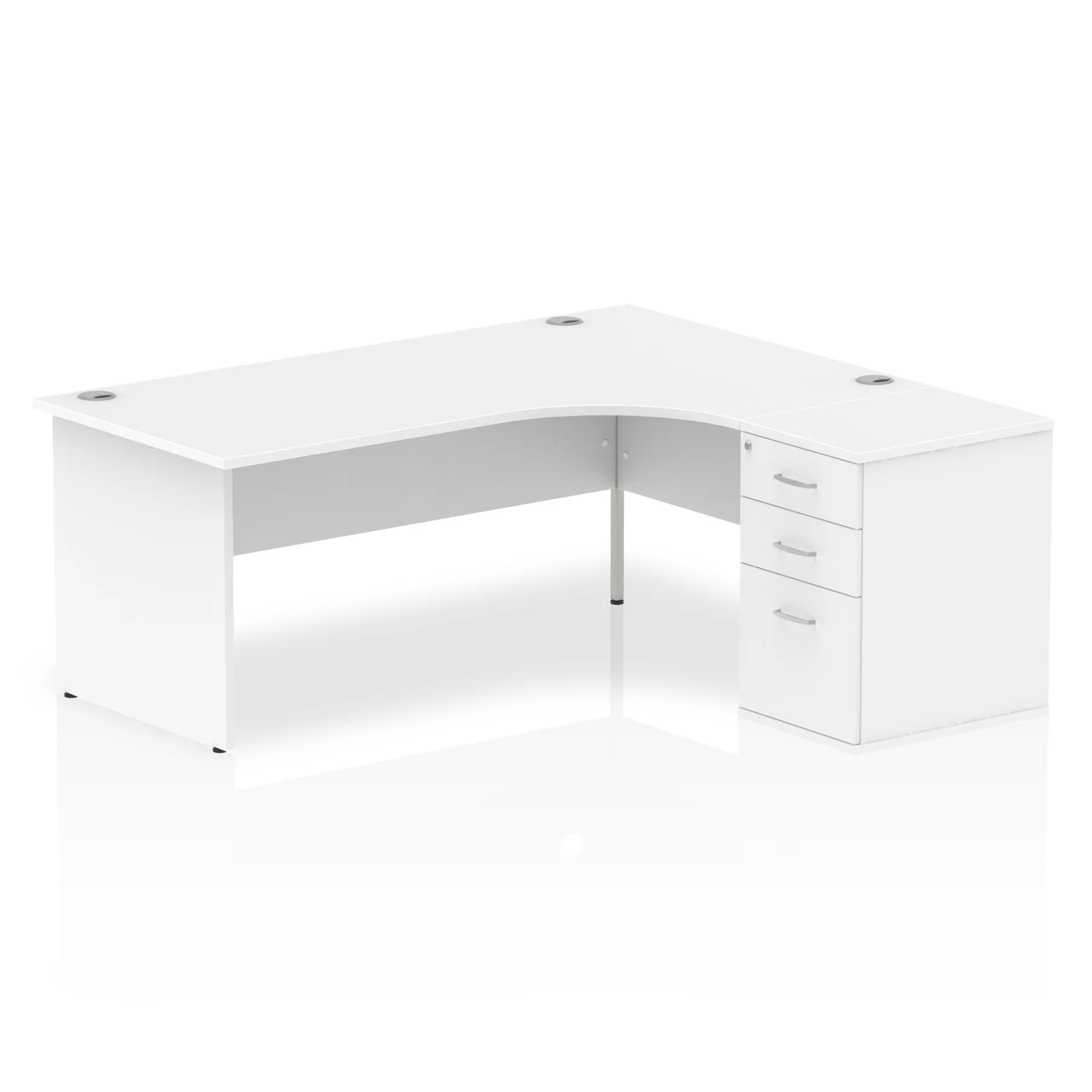 OE - Impulse Panel End Crescent Desk Workstation