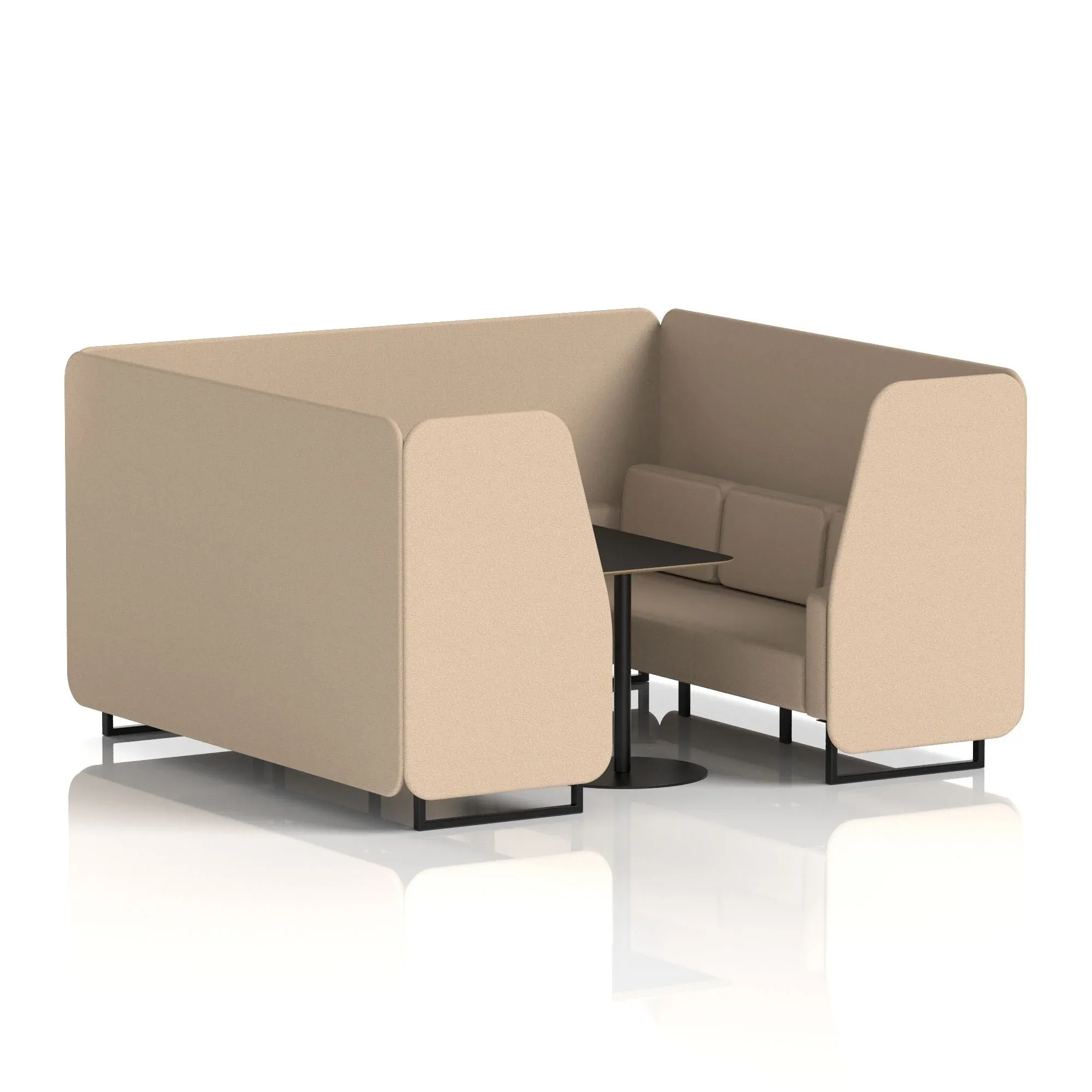 Brixworth Booth With Black Table In Single Tone