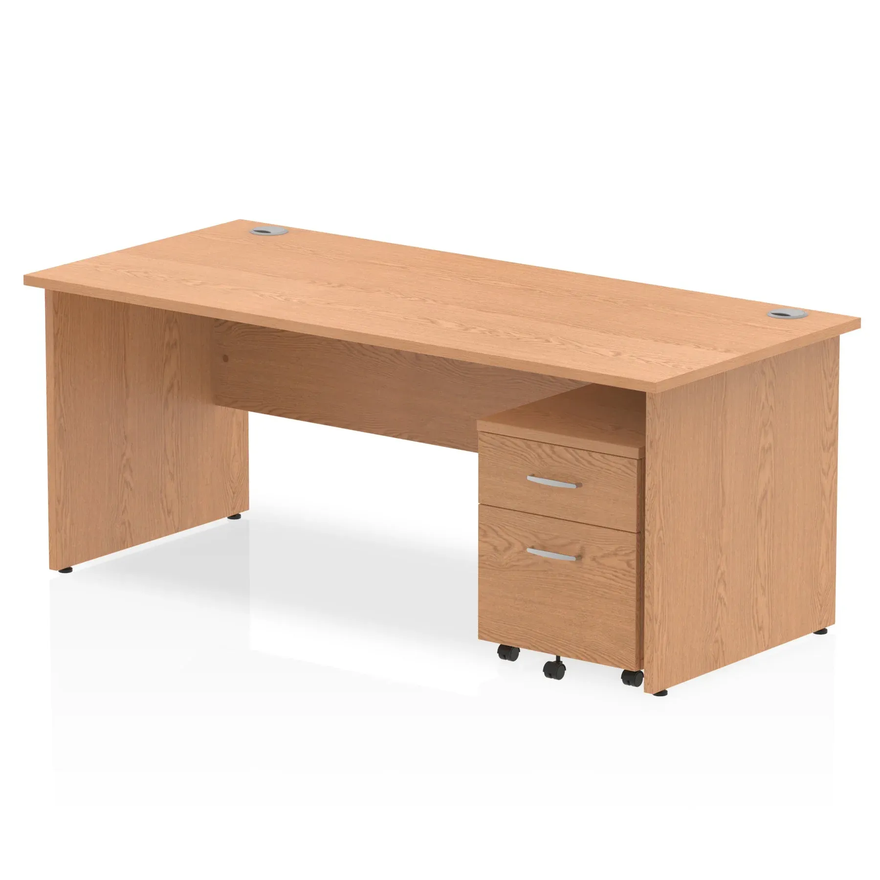 OE - Impulse Panel End Straight Desk With Mobile Pedestal