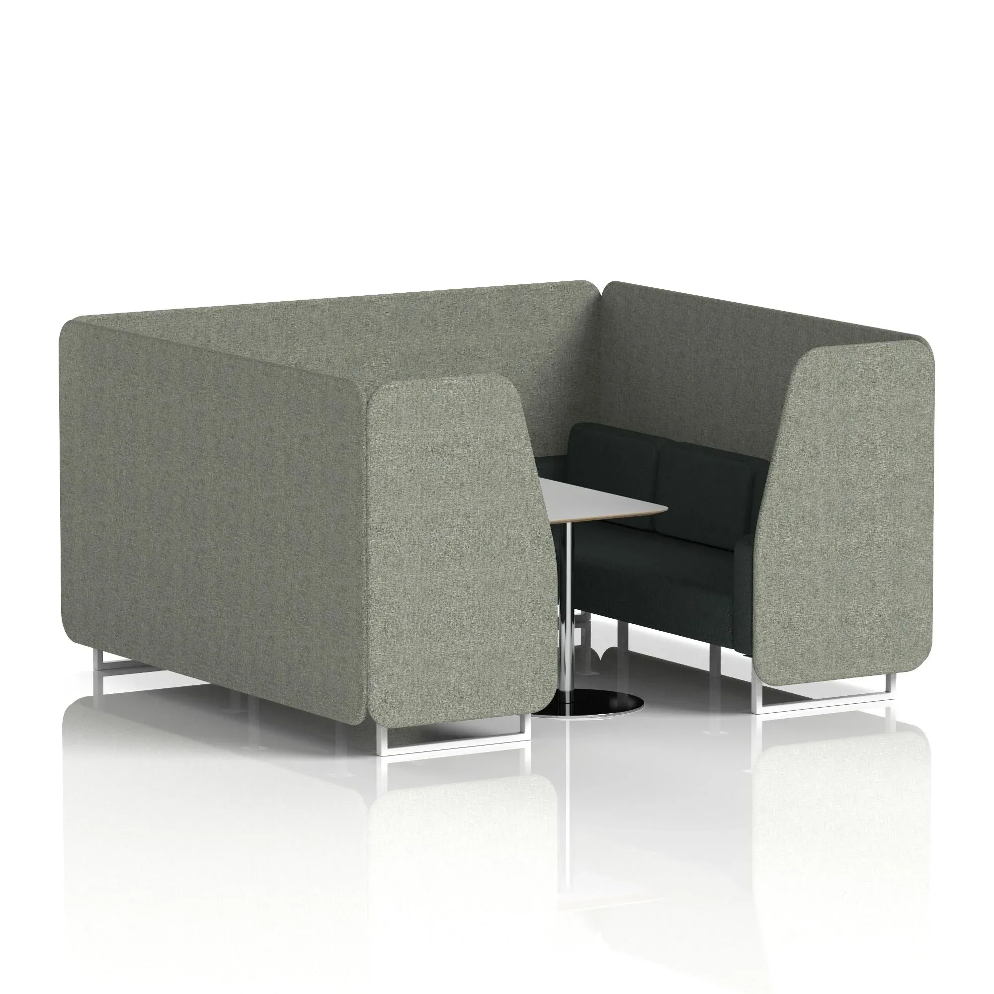 Brixworth Booth With Grey Table In Two Tone