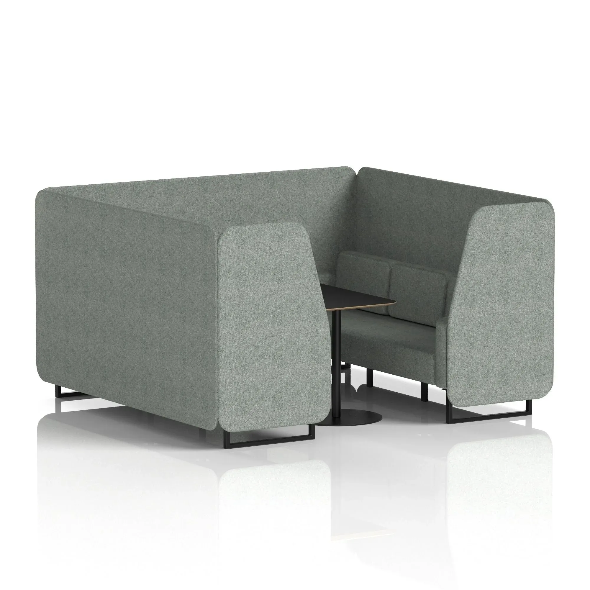 Brixworth Booth With Black Table In Single Tone