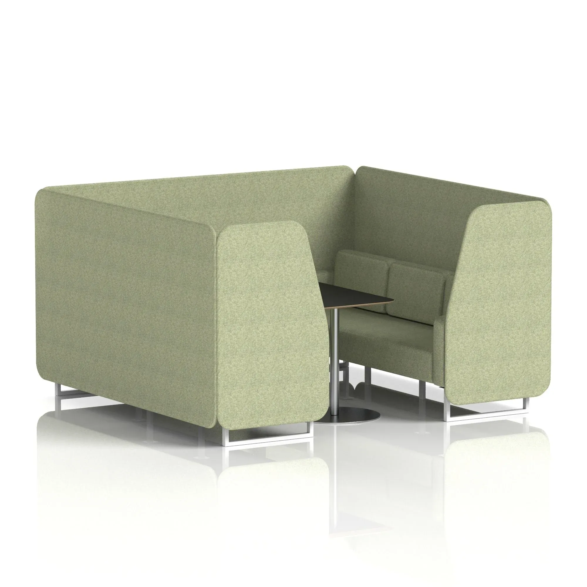 Brixworth Booth With Black Table In Single Tone