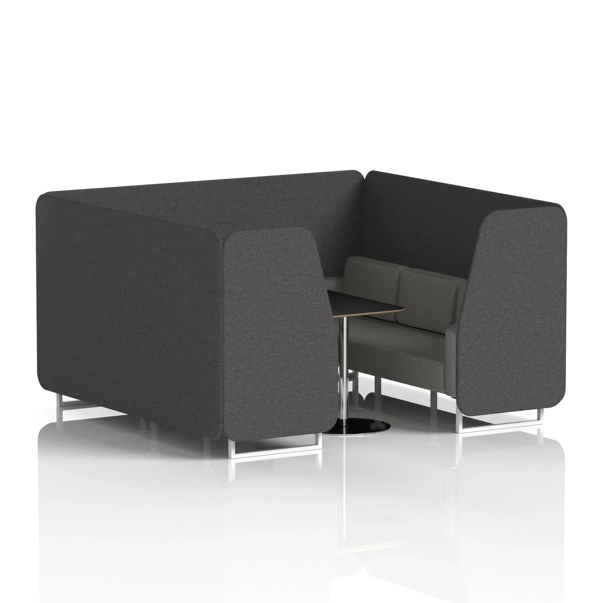Brixworth Booth With Black Table In Two Tone