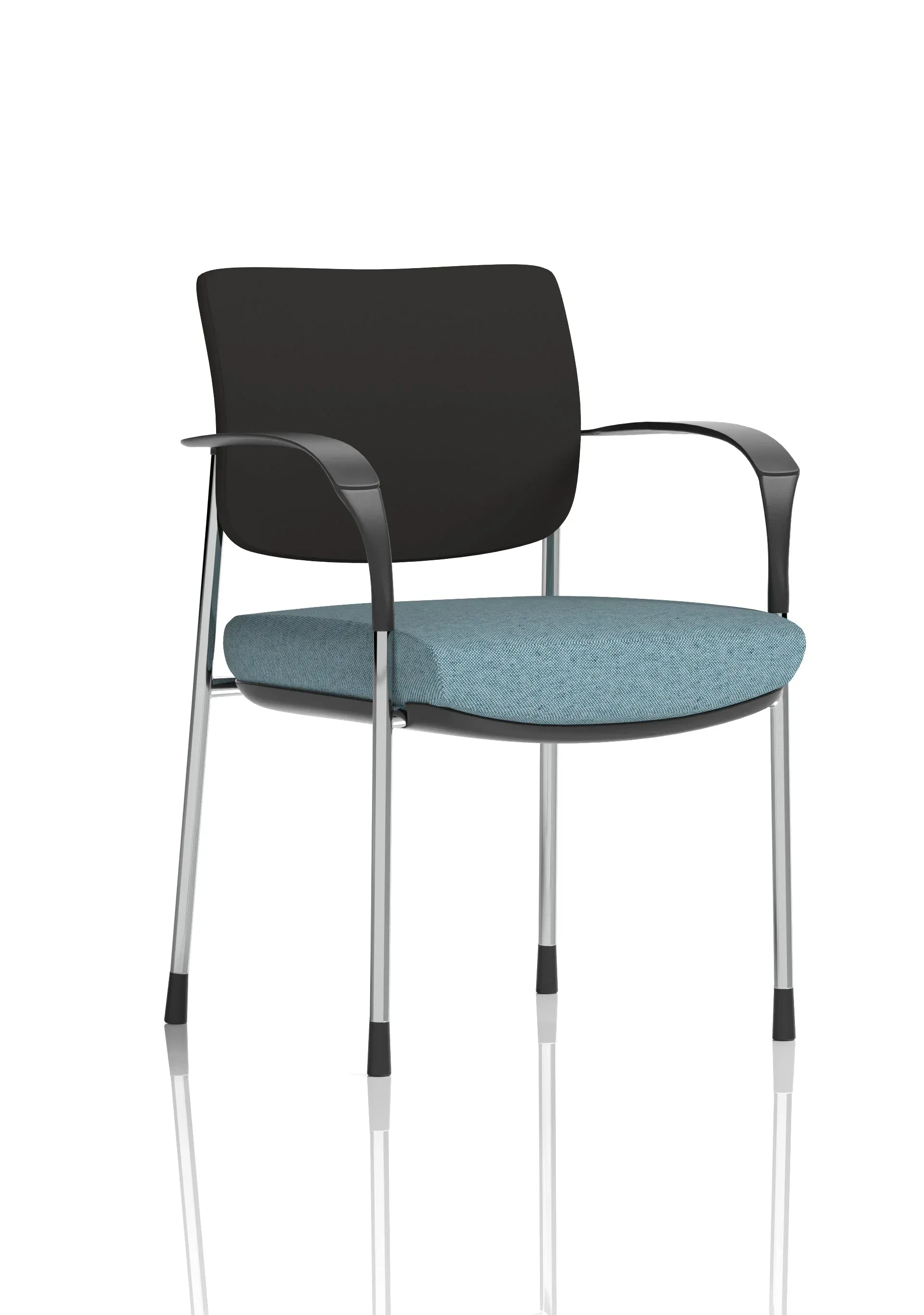 Brunswick Deluxe Medium Back Stacking Visitor Office Chair with Arms
