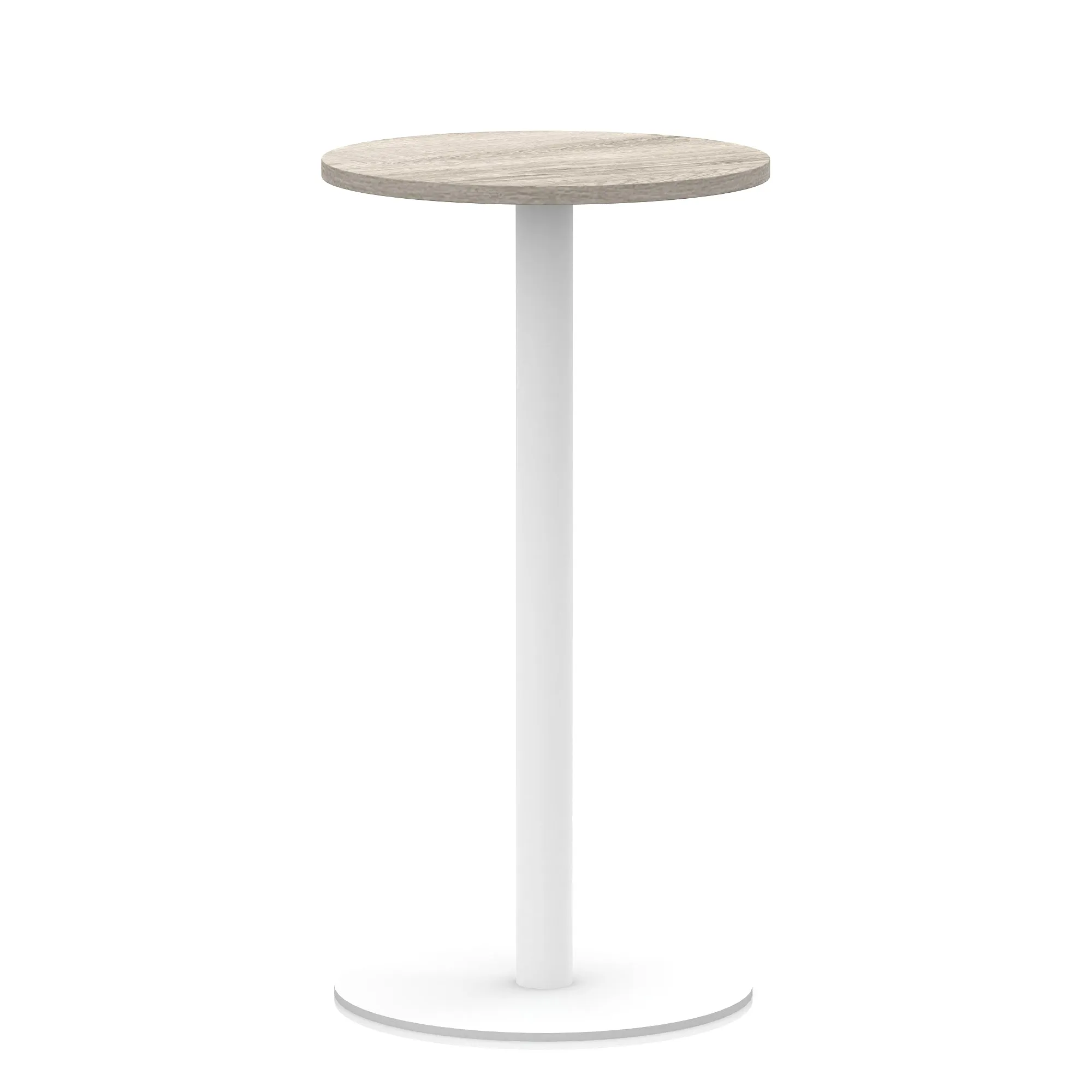 Italia Round Poseur Table White Leg
