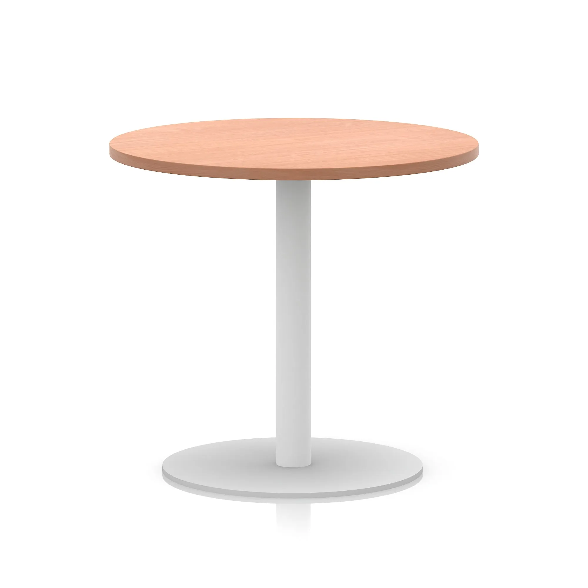 Italia Round Poseur Table White Leg