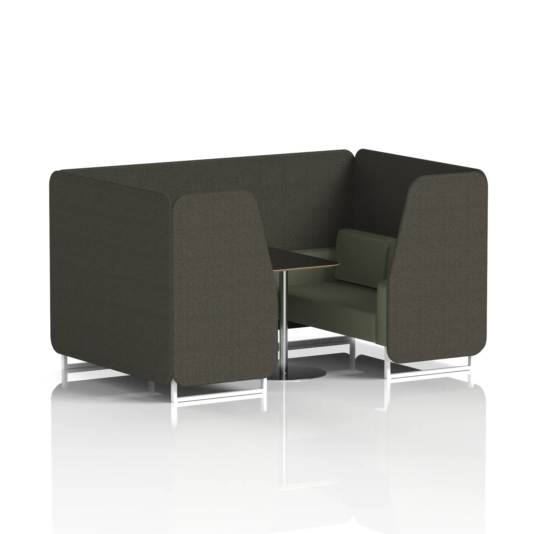 Brixworth Booth With Black Table In Two Tone