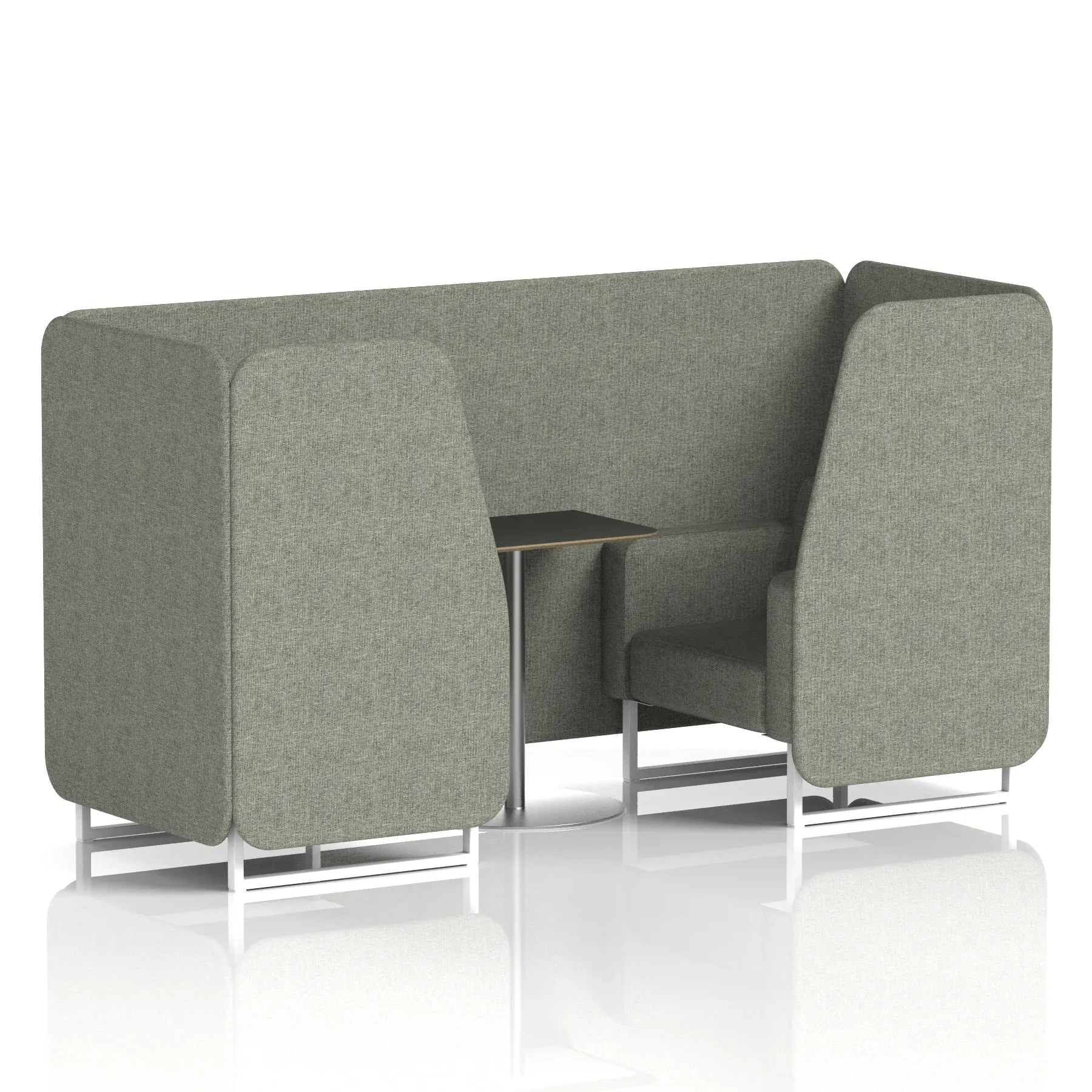 Brixworth Booth With Black Table In Single Tone