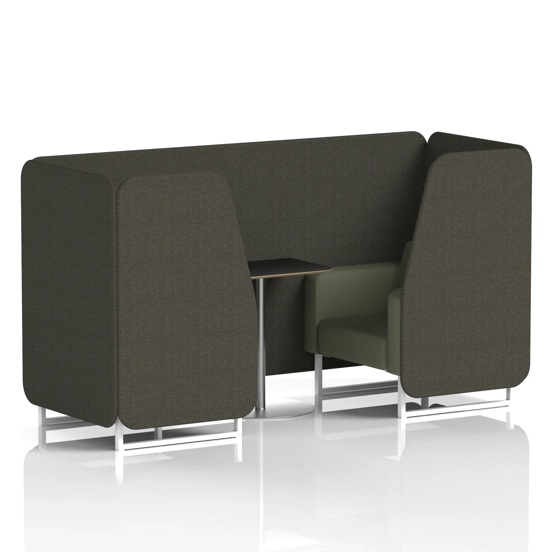 Brixworth Booth With Black Table In Two Tone