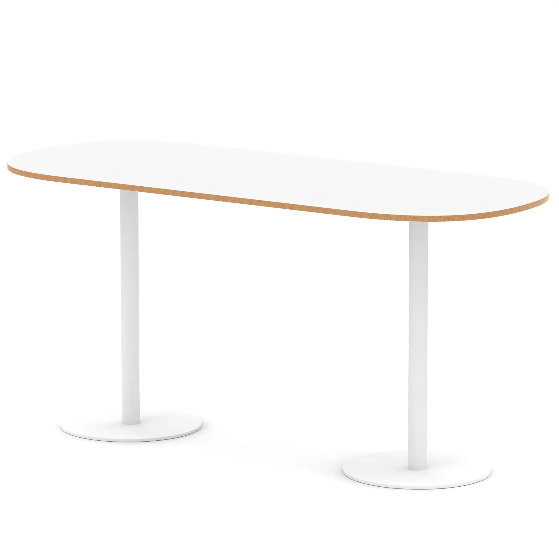 Italia Boardroom Table White Leg