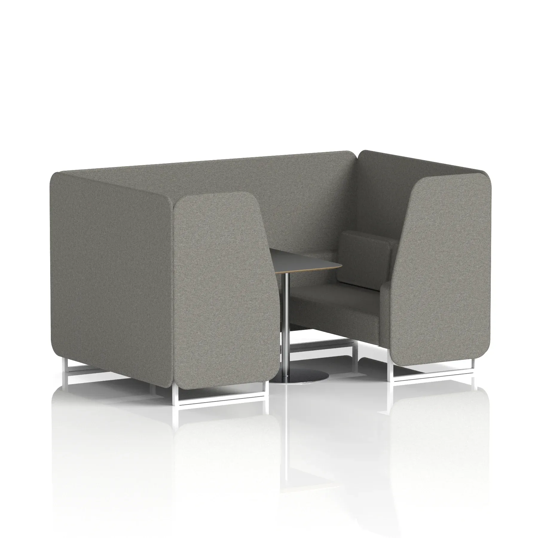 Brixworth Booth With Black Table In Single Tone