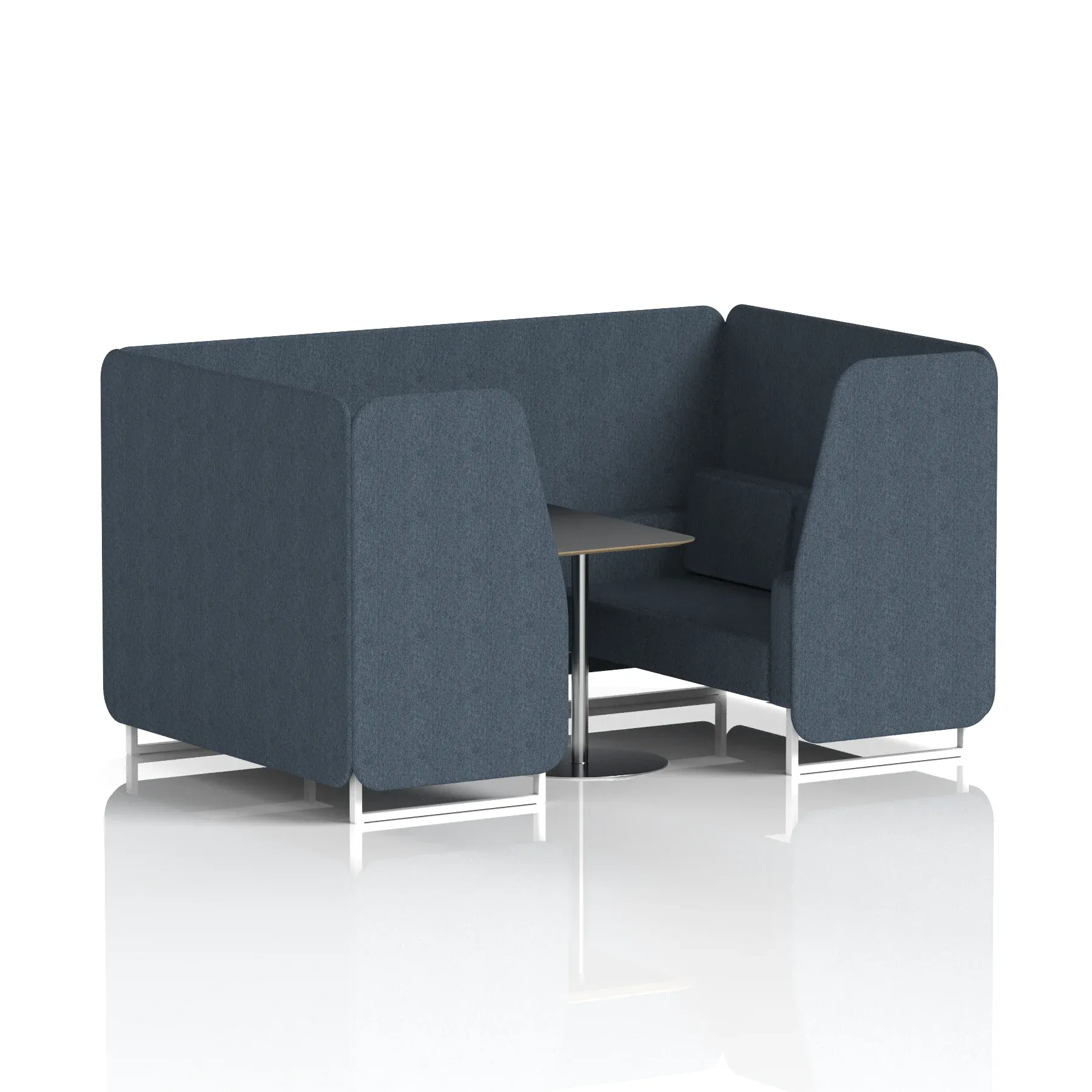 Brixworth Booth With Black Table In Single Tone