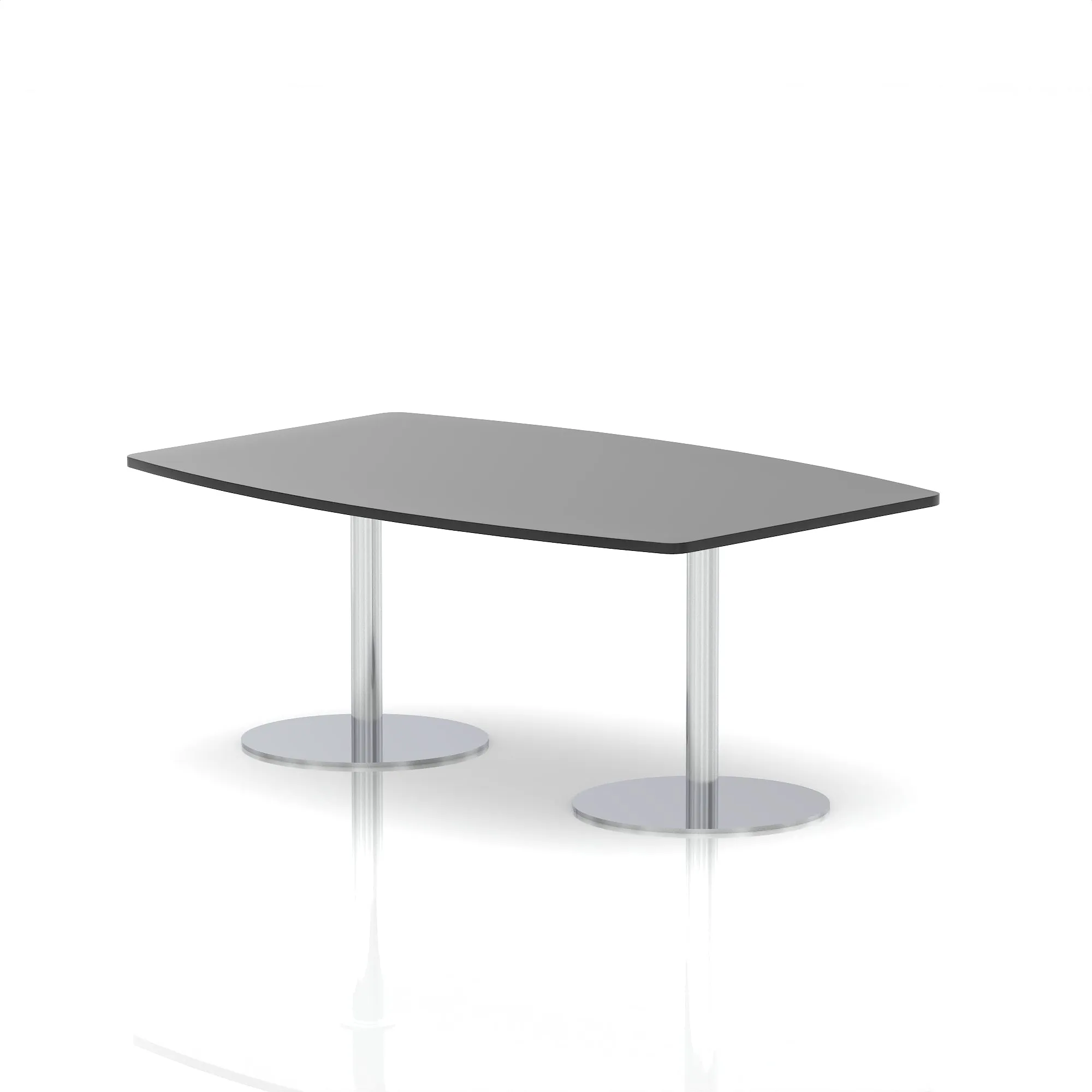Italia High Gloss Boardroom Table Silver Leg