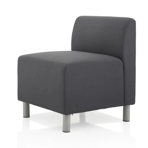 Melia Straight Back Sofa Grey Fabric