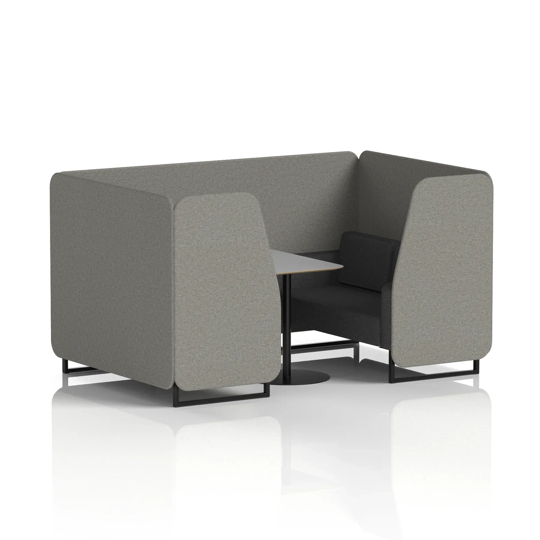 Brixworth Booth With Grey Table In Two Tone