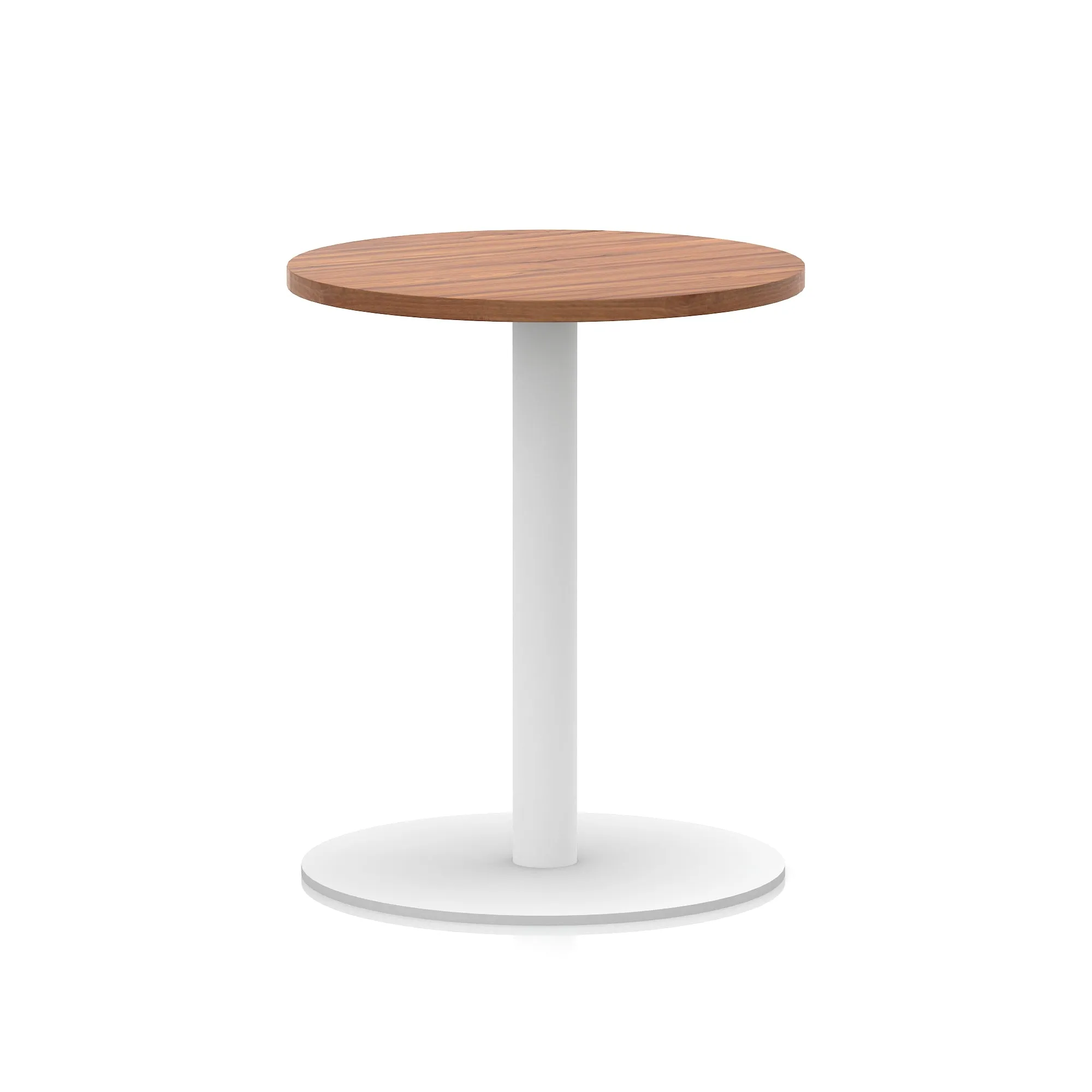 Italia Round Poseur Table White Leg