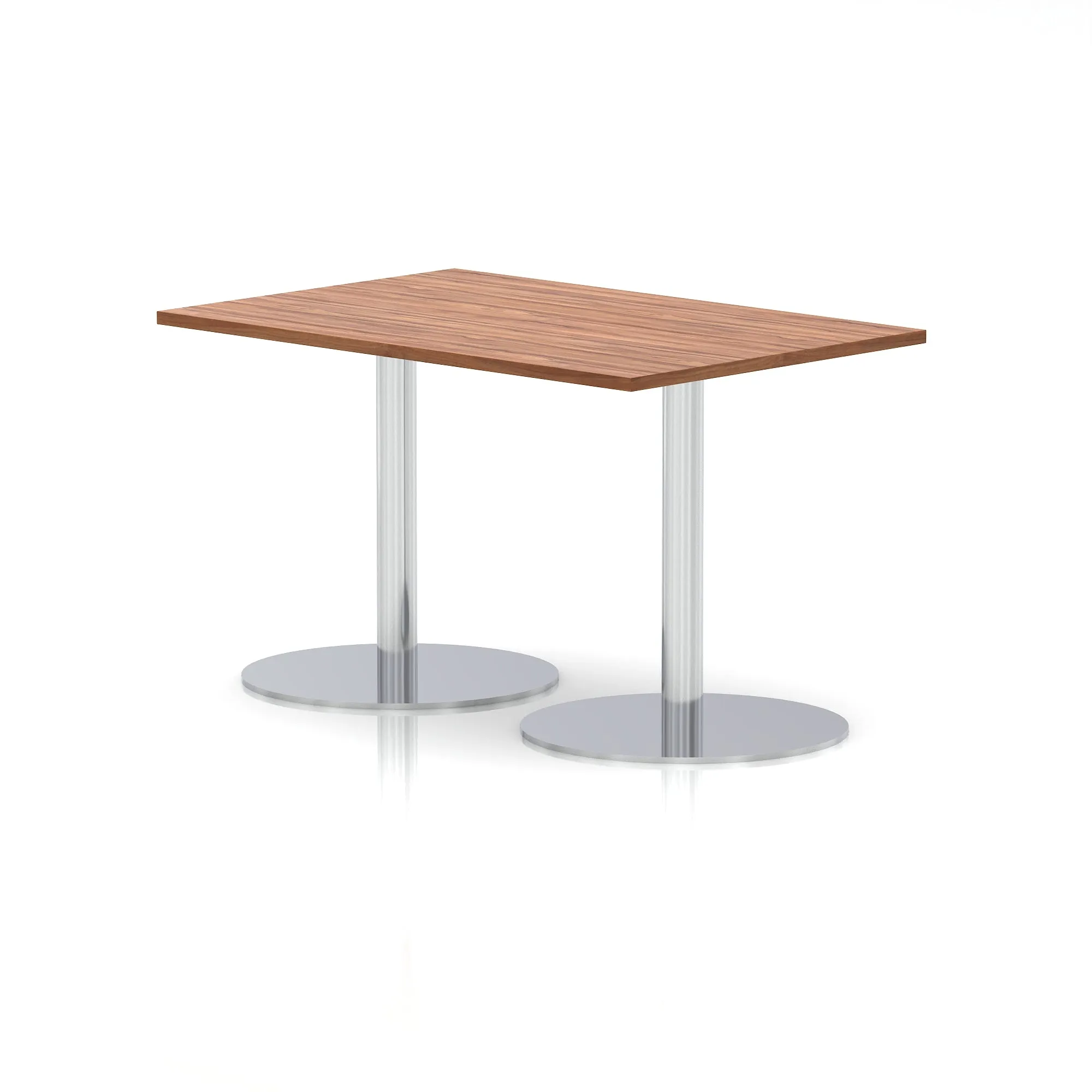 Italia Rectangular Poseur Table Silver Leg