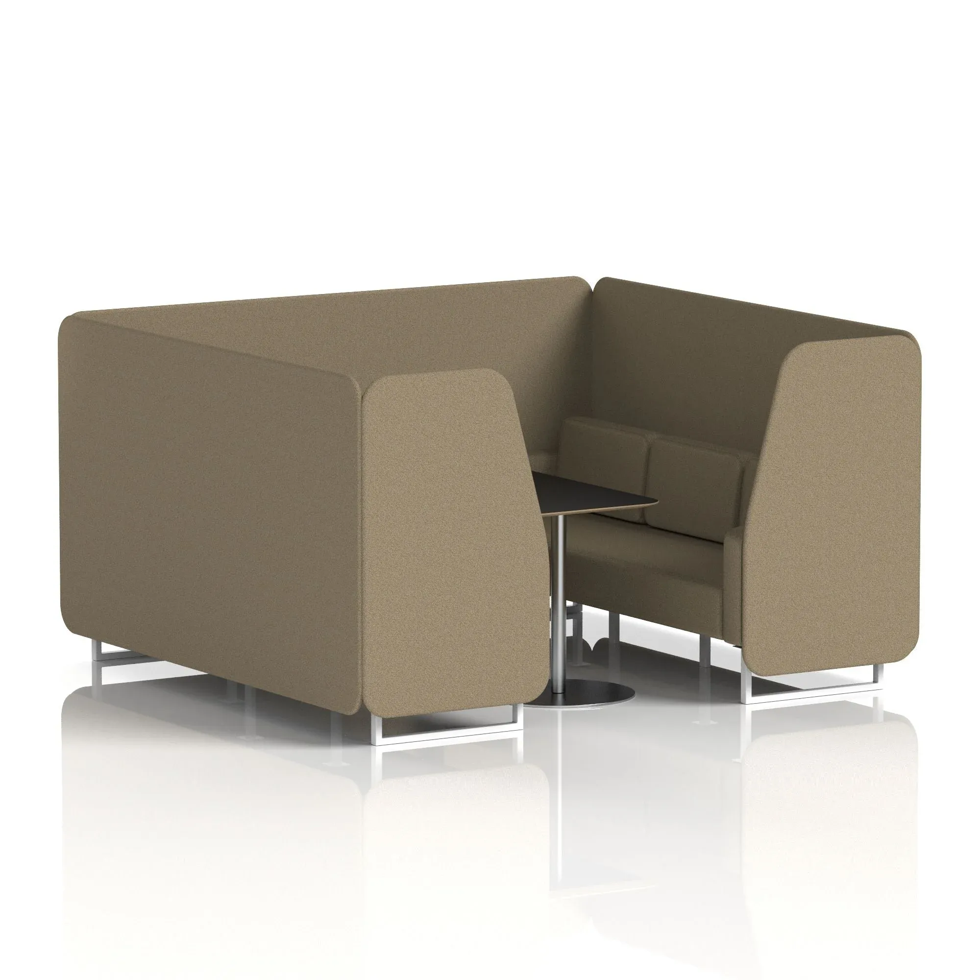 Brixworth Booth With Black Table In Single Tone