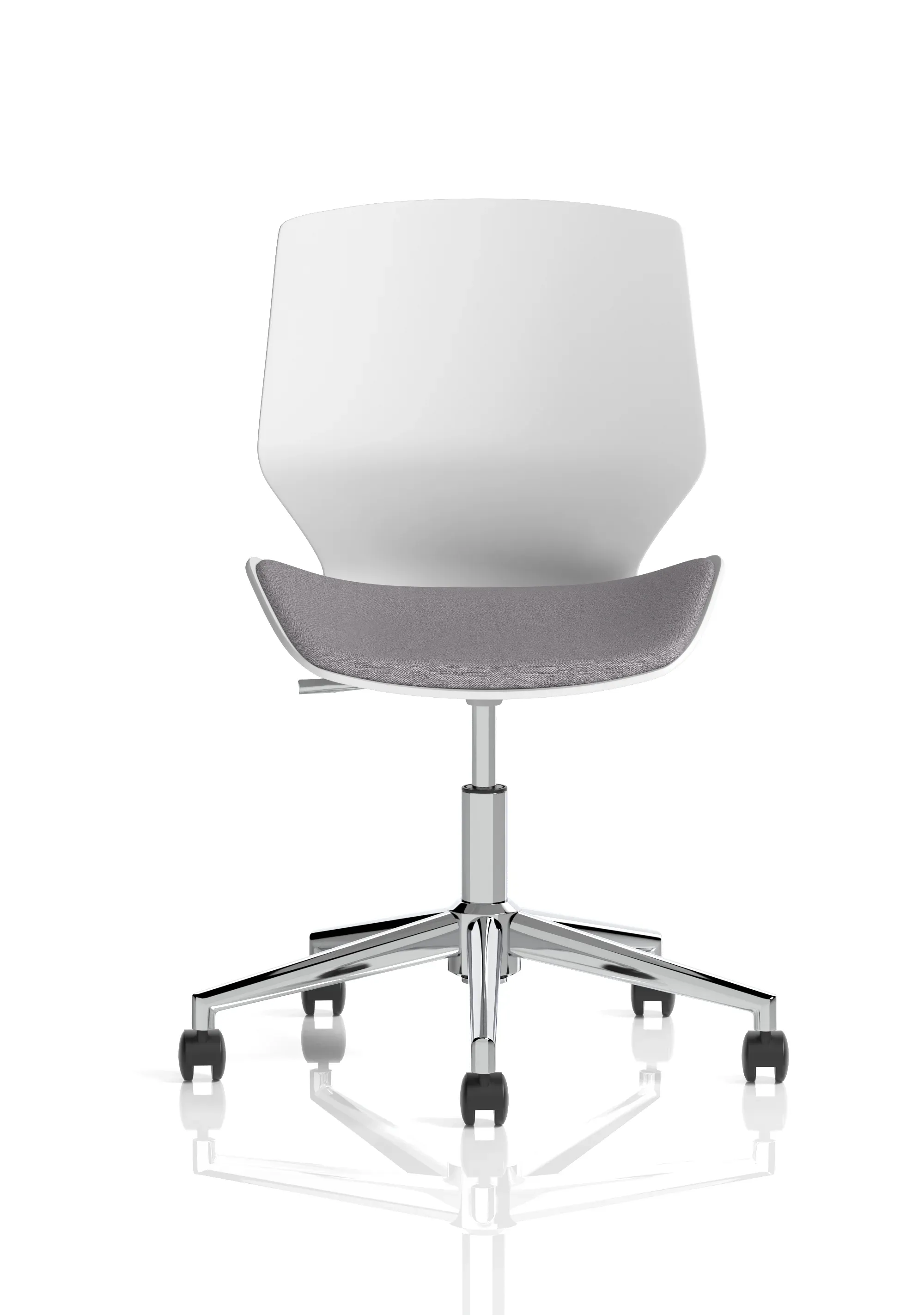 Florence 5 Star Base White Frame Fabric Visitor Chair