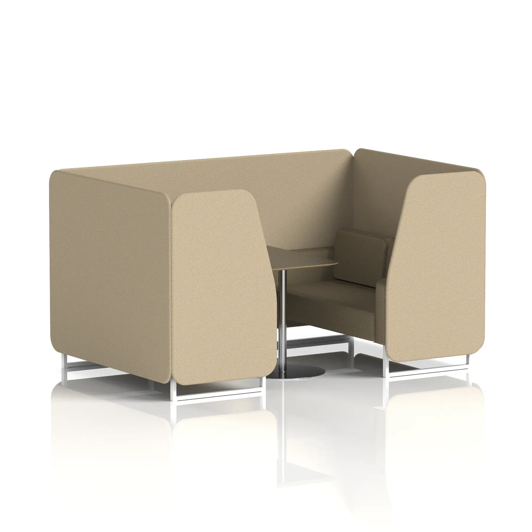 Brixworth Booth With Black Table In Two Tone