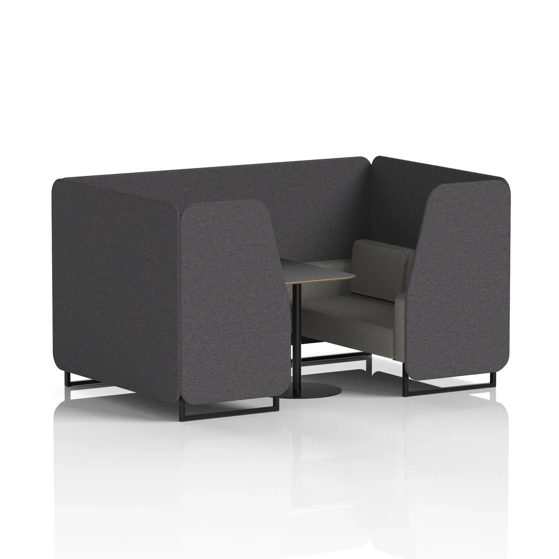 Brixworth Booth With Black Table In Two Tone