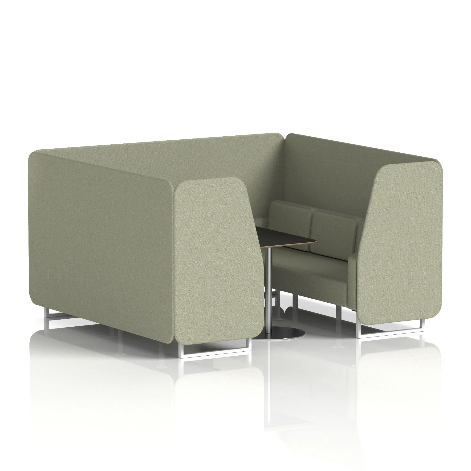 Brixworth Booth With Black Table In Single Tone